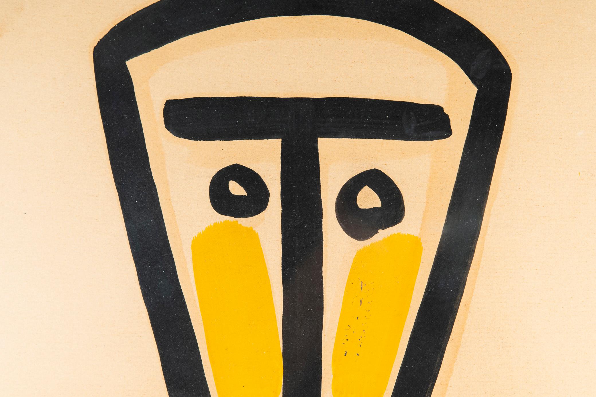Albert Chubac, 
Double-sided painting, mixed-media on paper,
Signed, 
circa 1965, France. 

Measures: Height 99 cm, width 43 cm, depth 3 cm.

Bibliography:
- Albert Chubac, MAMAC Nice, Cultures Nice Editions, 2004.
- Albert Chubac: exhibition, Nice,