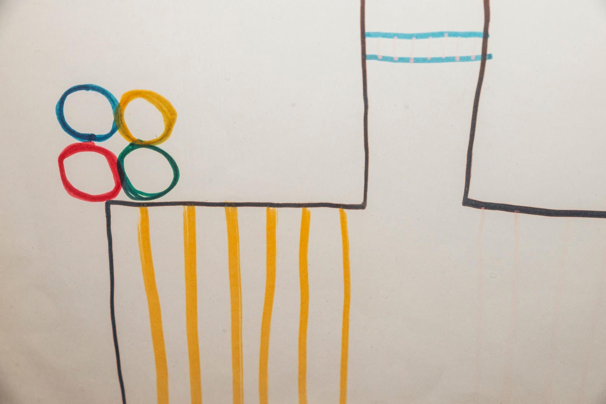 Albert Chubac, Aguada sobre papel, Francia, hacia 1970 Francés en venta