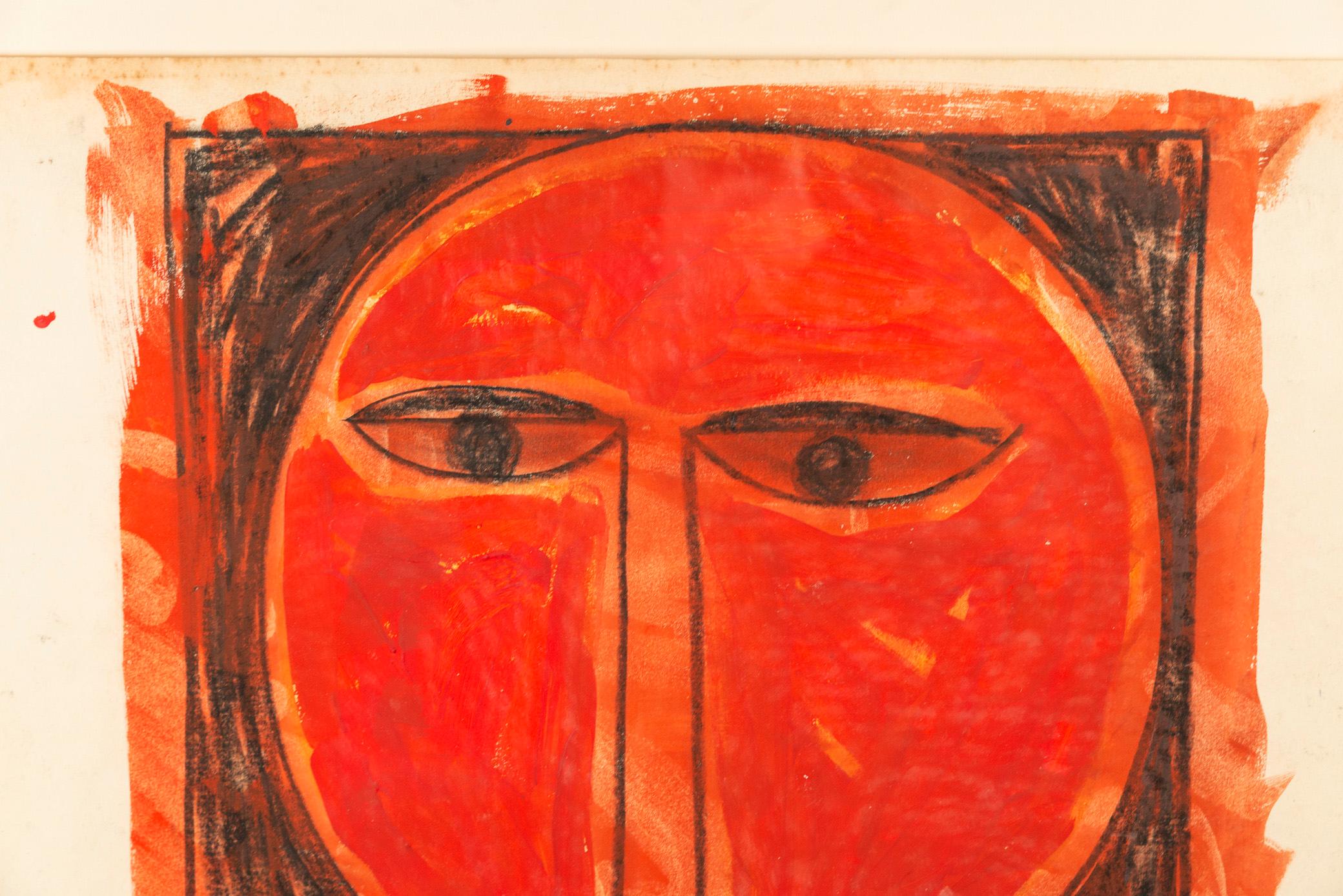 Albert Chubac, 
Painting, mixed-media on Paper, 
Signed, 
circa 1965, France.

Measures: Height 73 cm, width 56 cm, depth 3 cm.