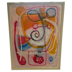 Albert Chubac Painting, Mixed-media on paper, signed,  circa 1960, France.