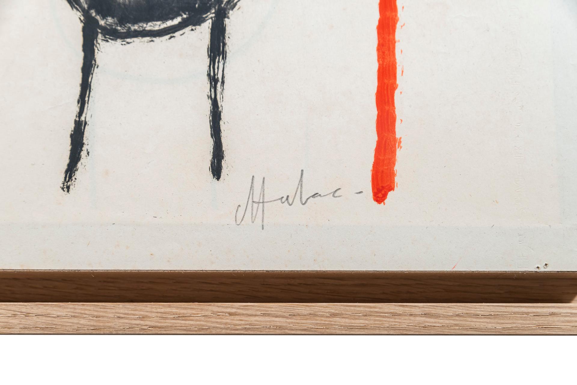 Albert Chubac, Character composition, Painting, Signed, France, circa 1960 In Good Condition In Nice, Cote d' Azur
