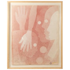 Albert Chubac, Transparency, Airbrush Painting, Signed, circa 1960, France
