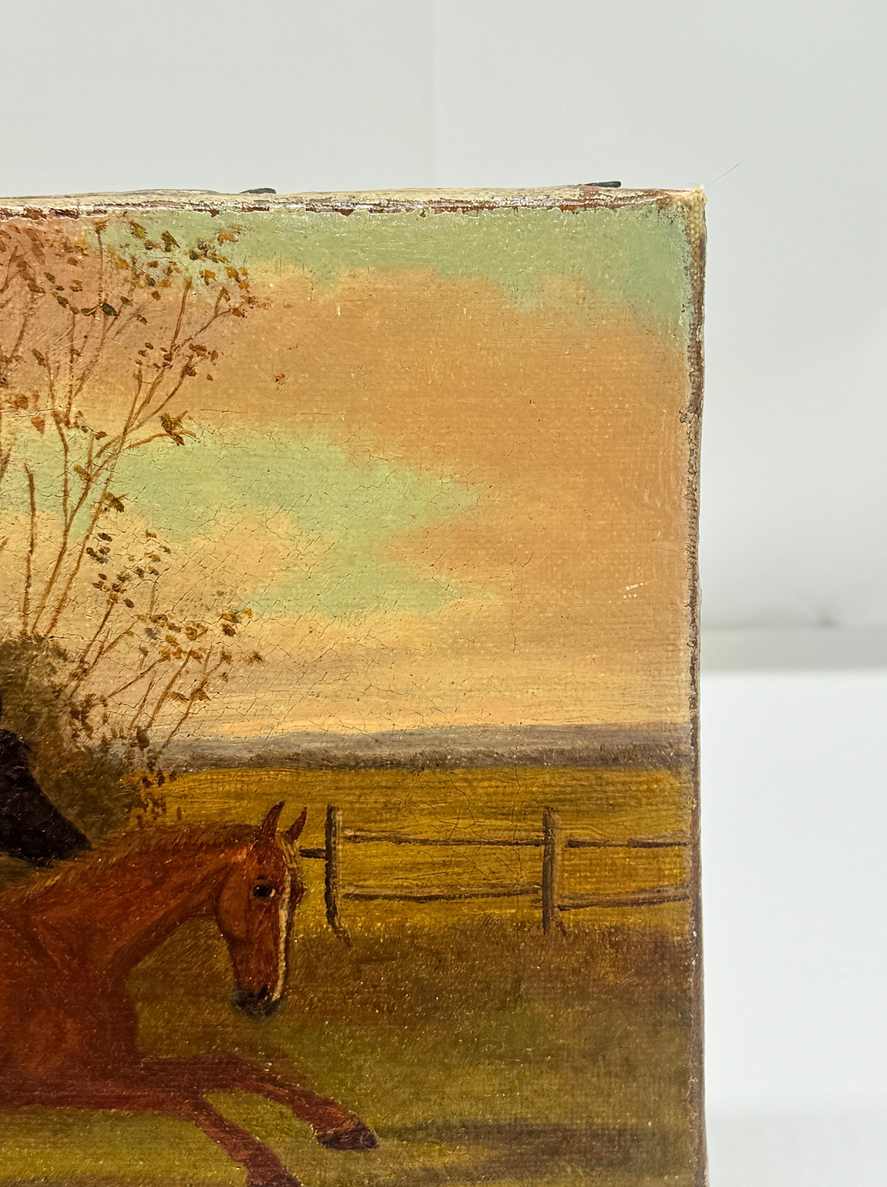 Albert Clark (Américain, 1843-1928) - Deux chevaux au jeu en vente 1