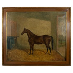 ALBERT CLARK dated 1900 - Oil on Canvas Jimmy M, Portrait of a horse