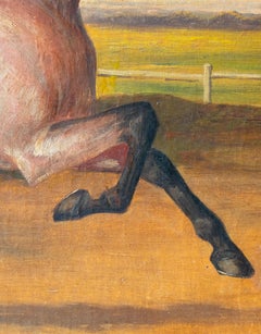 Beautiful horse galloping. 19th century very English painting Albert Clark 19th