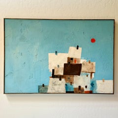 Albert Clymer Modernist Landscape Painting c1969