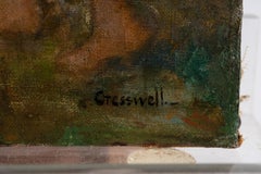 Nymph Adorning a Bust in a Garden, Signed Nude Painting