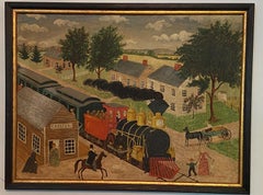 Albert Davies Vue américaine de la gare de Chester NH 1889-1967 par Albert Davies