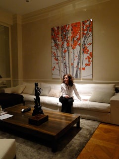 RED DOT TRIPTYCH - Large scale (66x 57"), on Dibond under Acrylic glass