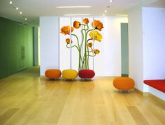 TULIP TRIPTYCH - Large scale ( 66 x 56 " ) on Dibond under Acrylic glass