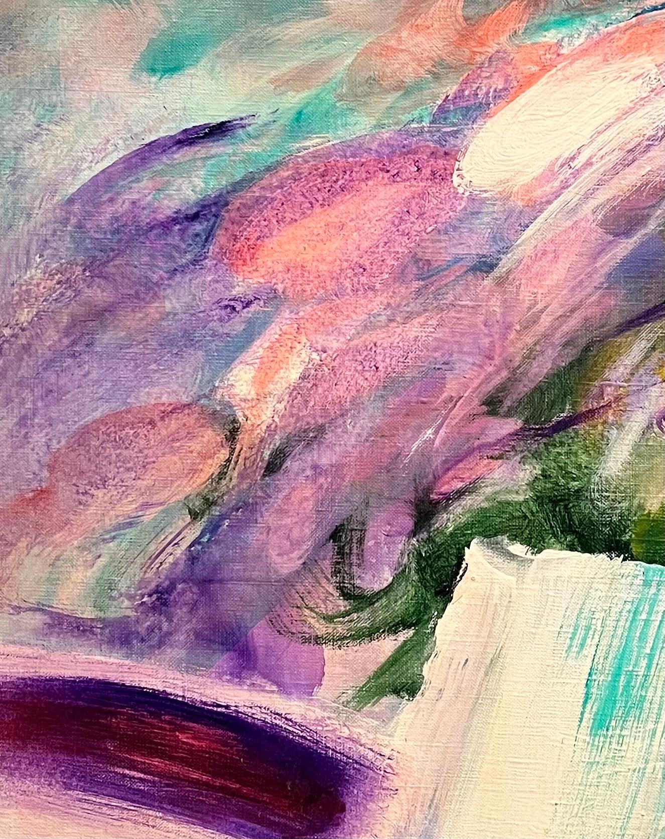 Abstract Composition by Albert Deman - Oil on Canvas - 97x130 cm For Sale 2
