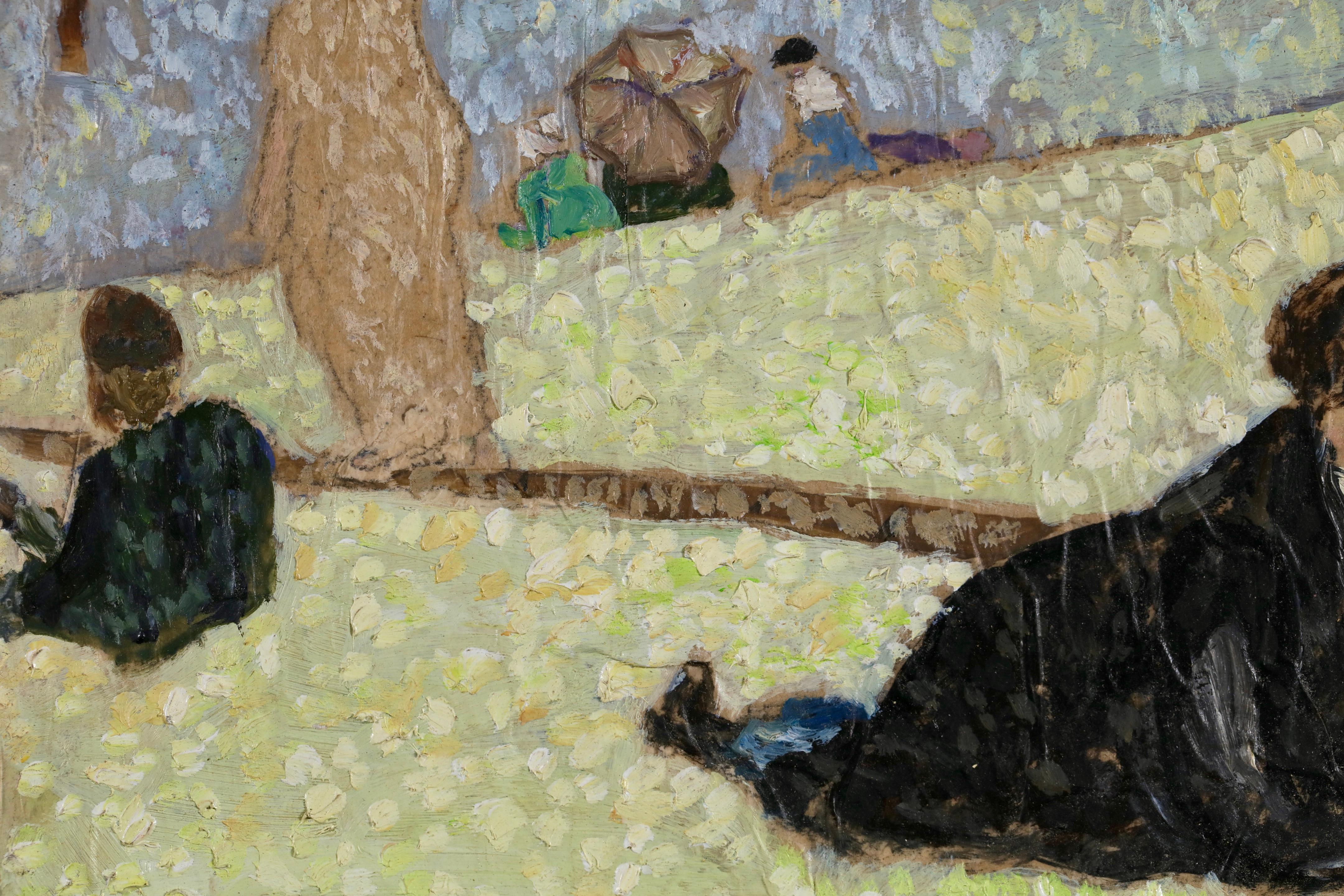 Picnic sulla Senna - Olio figurativo impressionista di Albert Dubois-Pillet in vendita 3