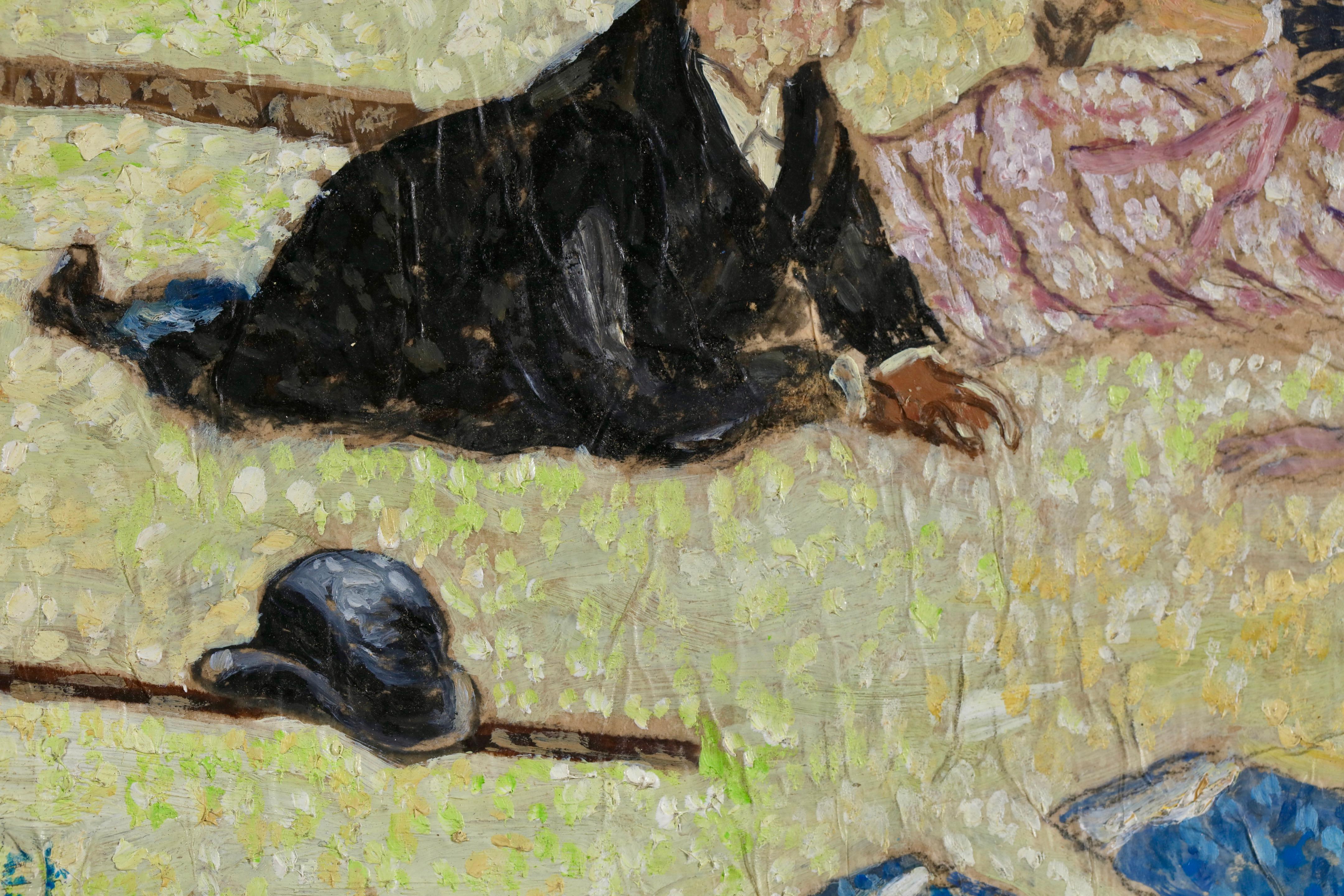Picnic sulla Senna - Olio figurativo impressionista di Albert Dubois-Pillet in vendita 5