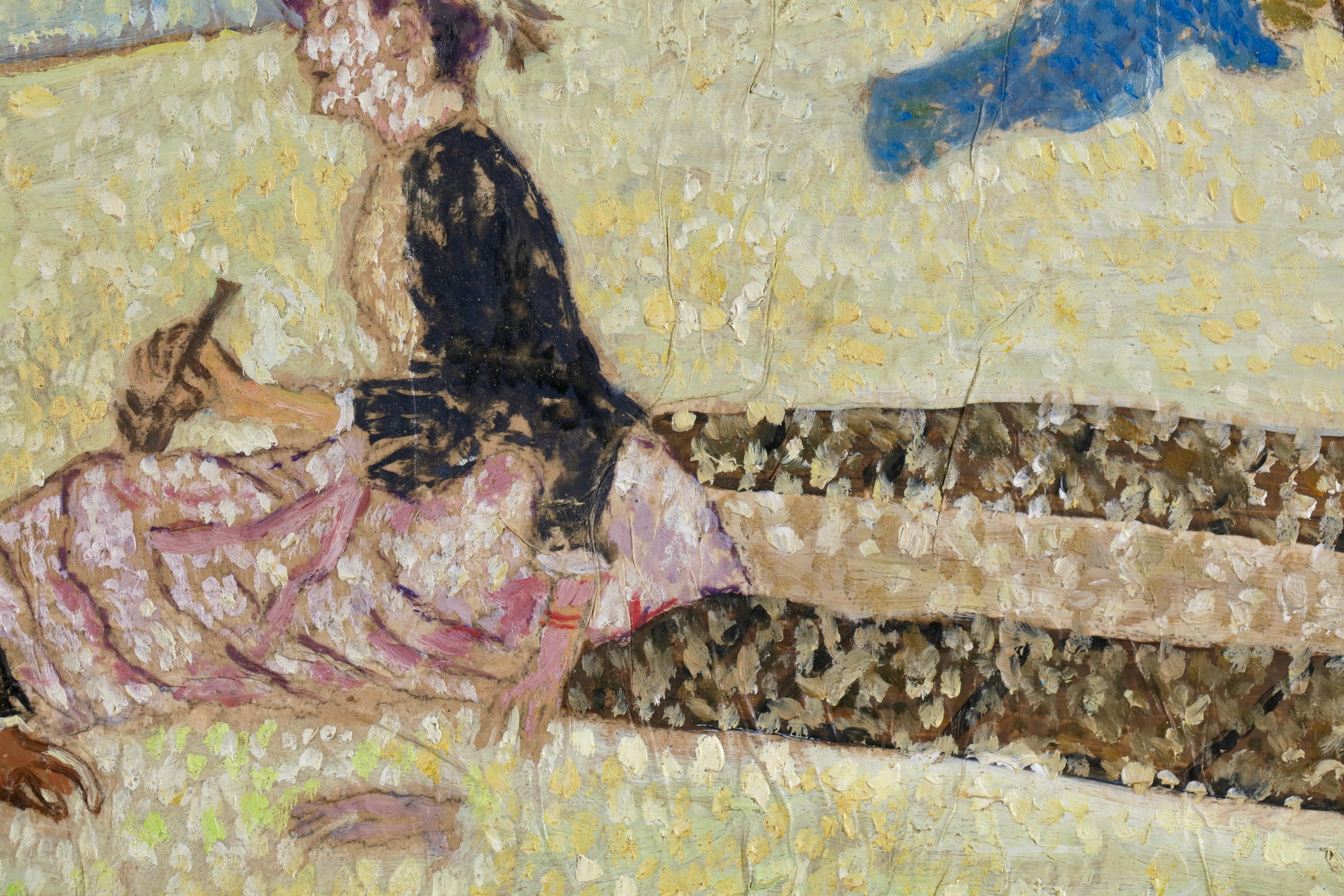 Picnic sulla Senna - Olio figurativo impressionista di Albert Dubois-Pillet in vendita 7