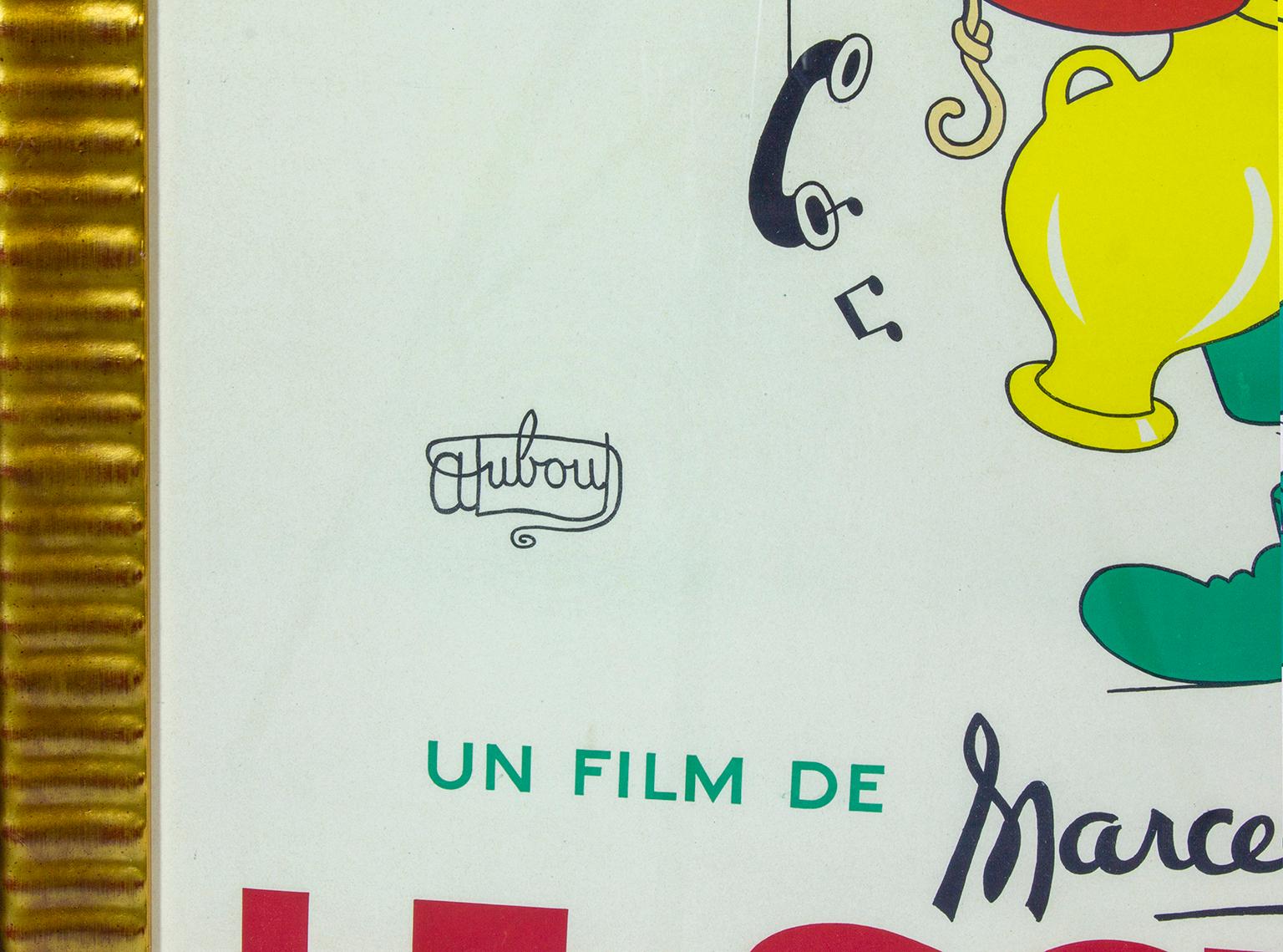 Affiche de film originale encadrée « Le Schpountz » de 1952 de l'artiste Albert Dubout  en vente 1