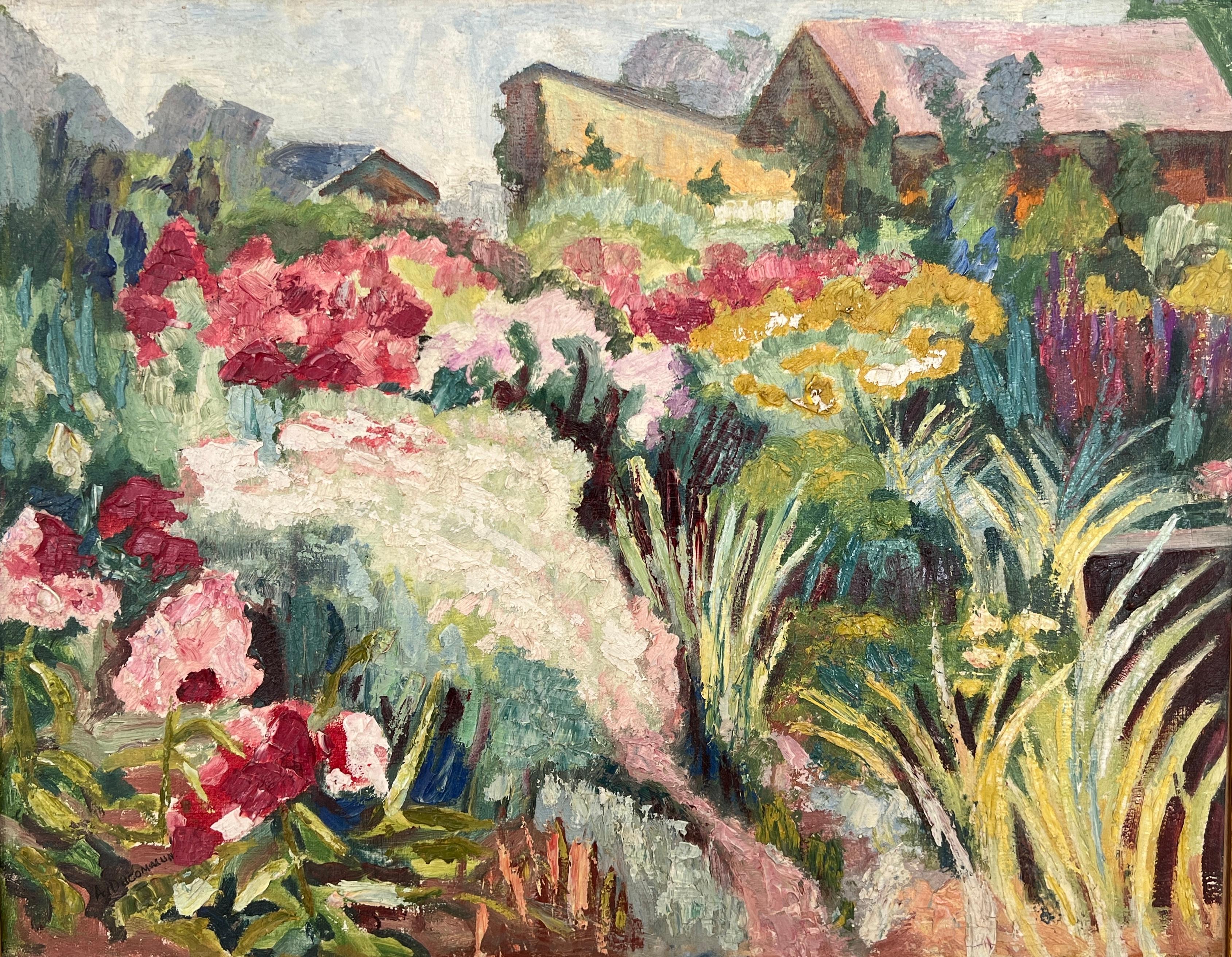 Albert Ducommun Still-Life Painting – Blumige Landschaft