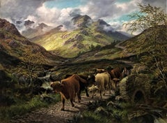 The Road to Lochranza, Arran Oil Painting, 20th Century, Framed