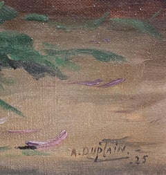 Flowers in a Big Vase by Albert Duplain - Oil on canvas 62x74 cm