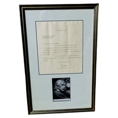 Vintage Albert Einstein Typed Letter, 1951, Signed