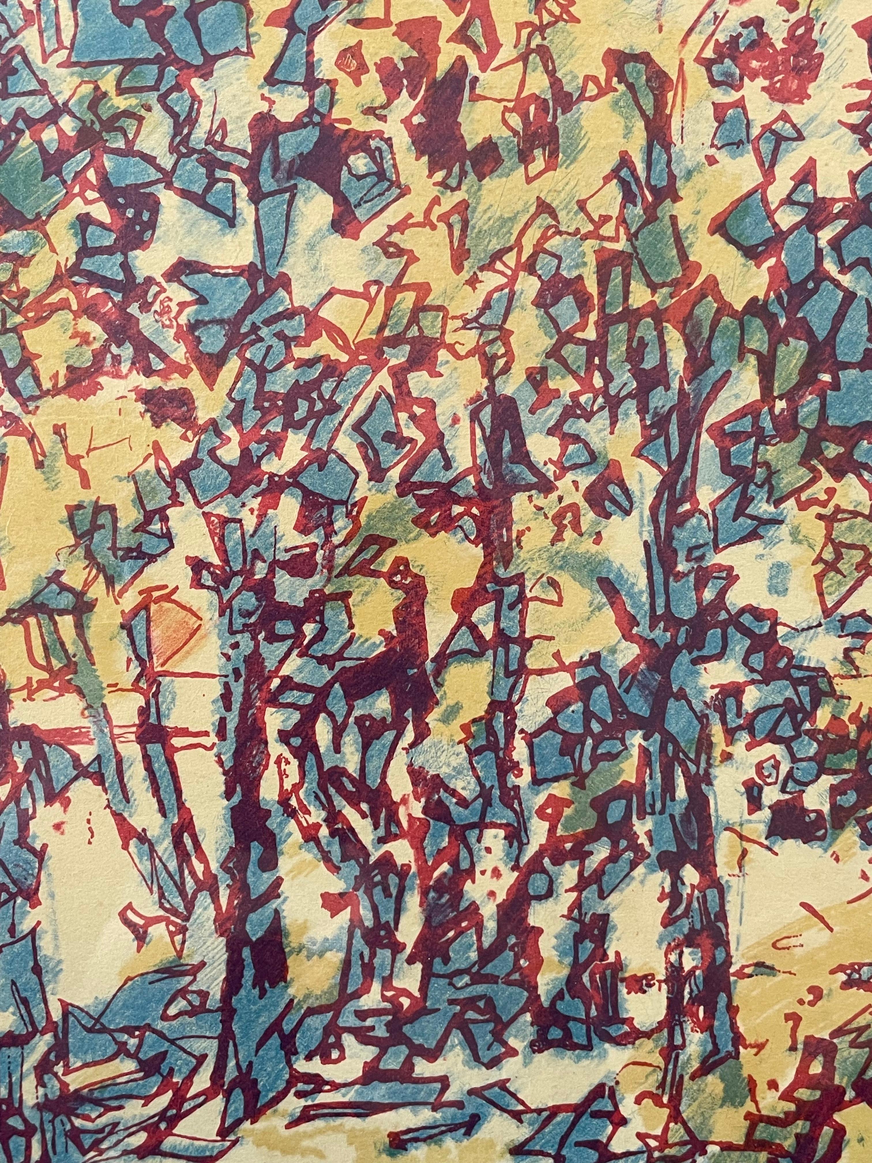 Albert Elmstedt (1895-1976) Jahrgang Mitte des Jahrhunderts expressionistische abstrakte Zeichnung (Gemalt) im Angebot
