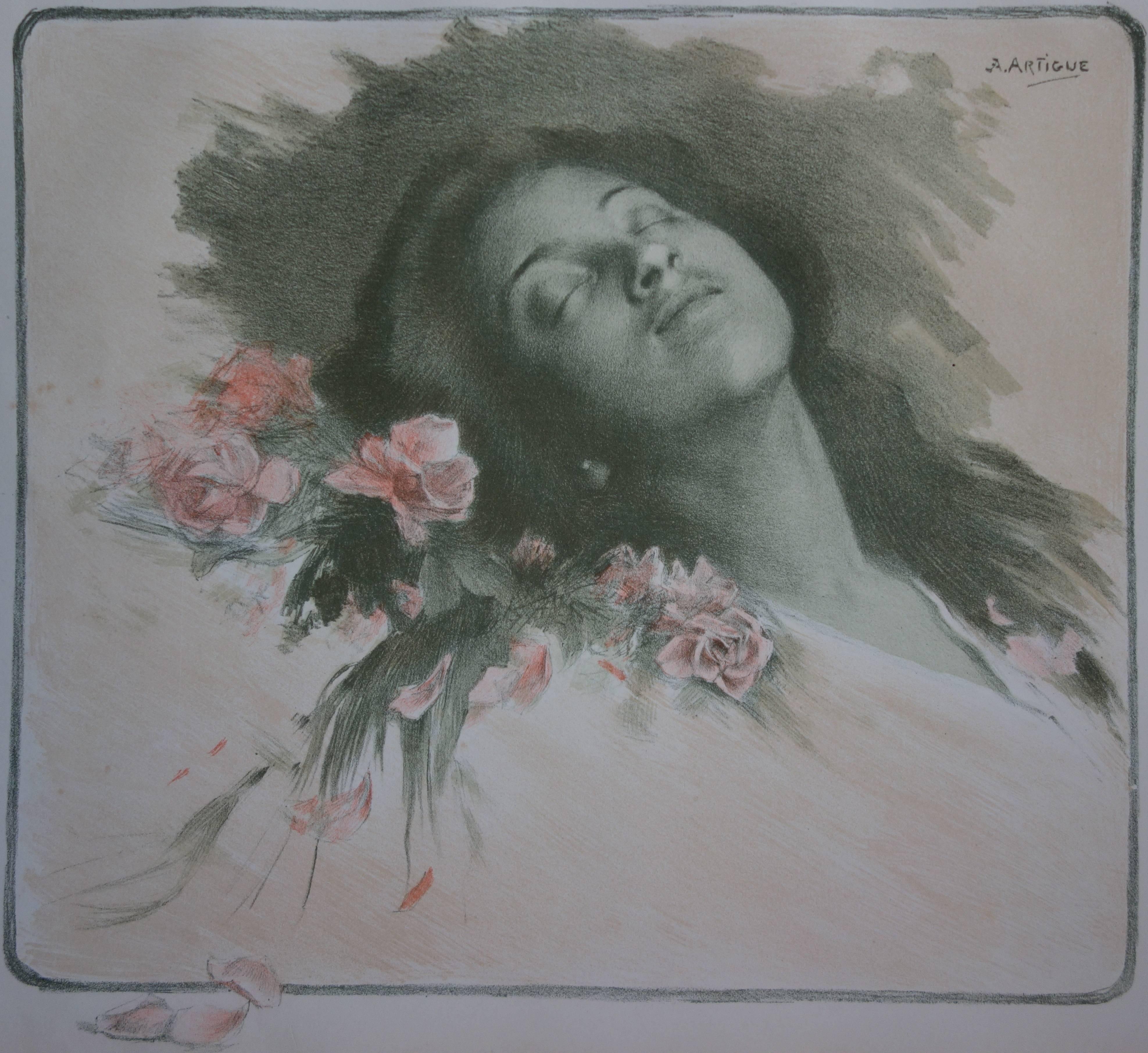 Albine (Asleep Woman) - Original lithograph (1897/98)