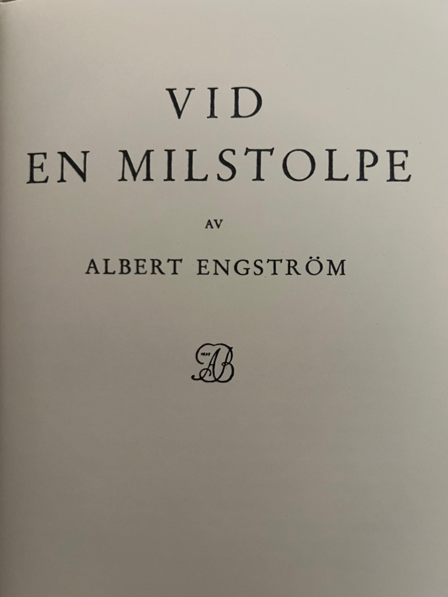 Albert Engstrom Leather & Gilt Swedish Book Set, C. 1945 For Sale 3
