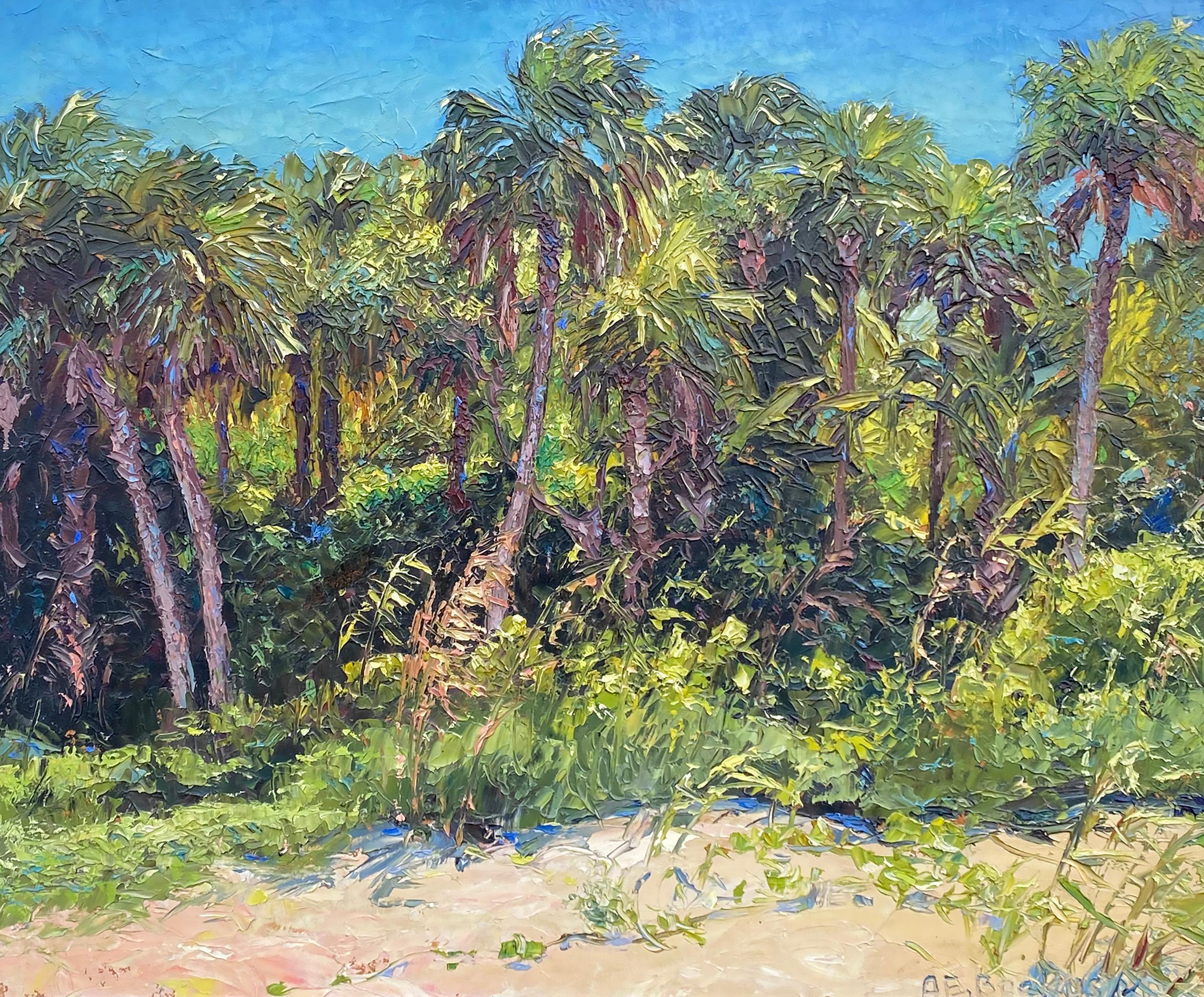 Albert Ernest Backus Landscape Painting - Hammock on Shores of Indian River South of Fort Pierce, Florida