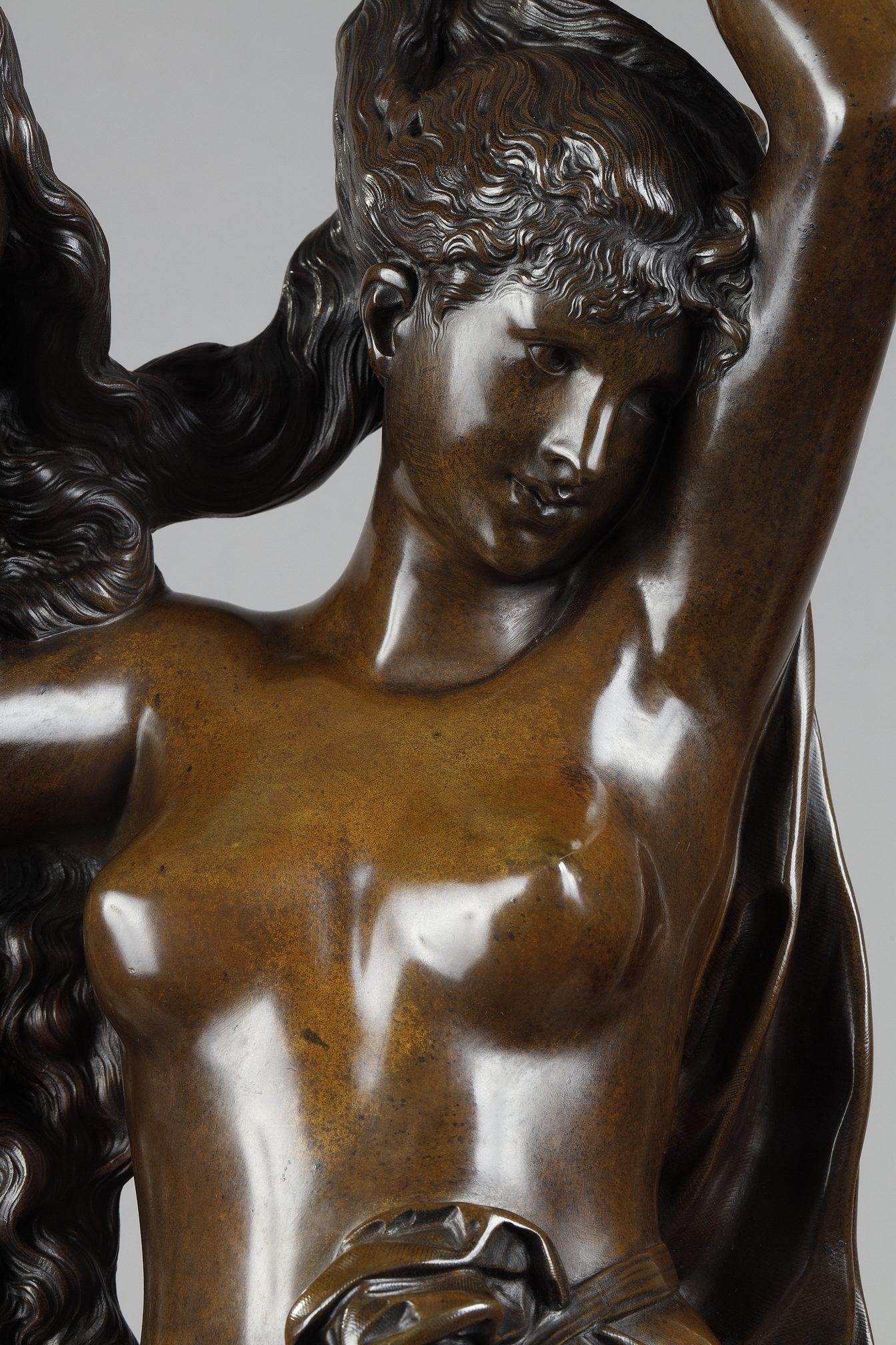 The Birth of Venus - Gold Figurative Sculpture by Albert-Ernest Carrier-Belleuse