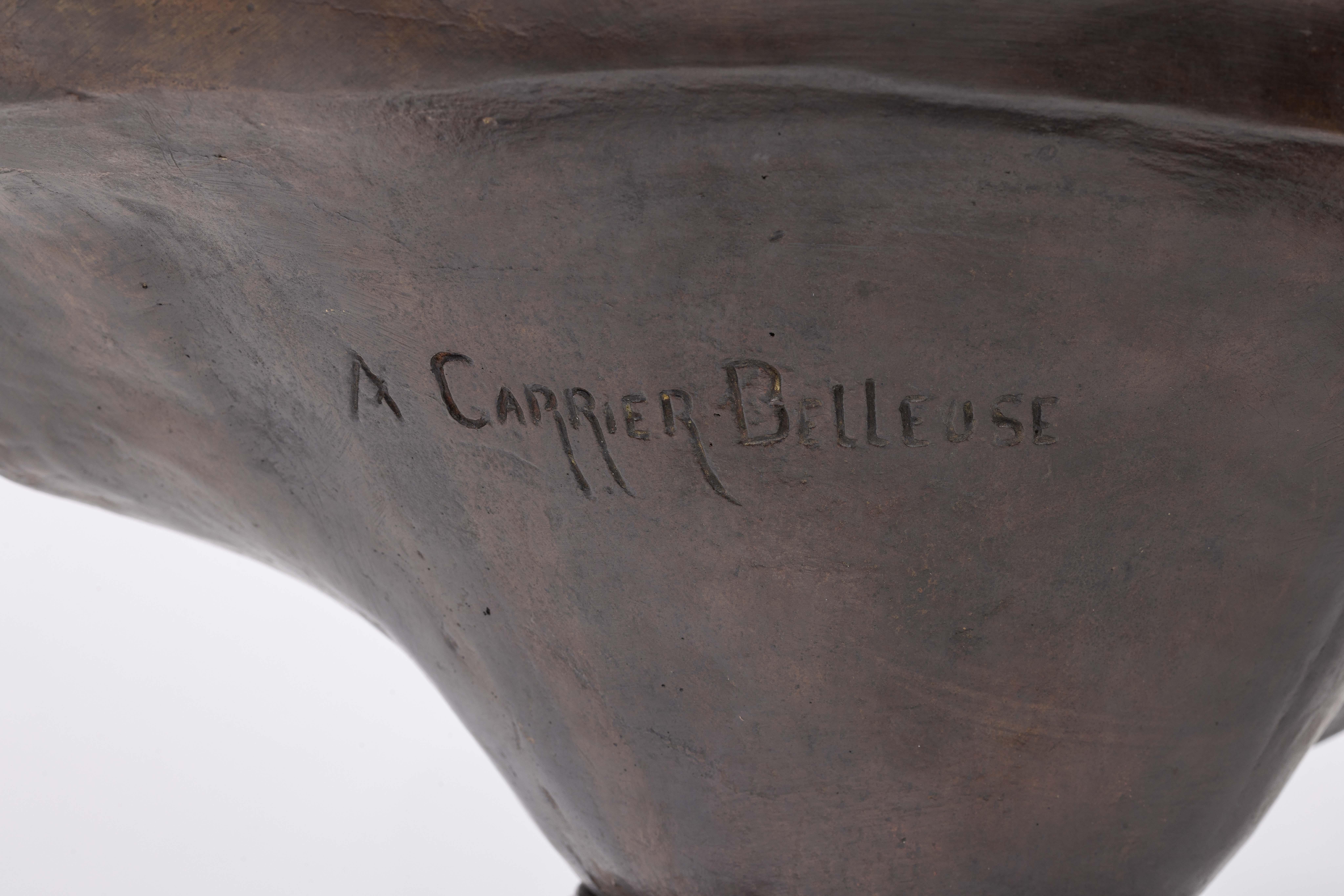 Albert-Ernest Carrier-Belleuse, eine seltene und bedeutende Bronzebüste von Michelangelo im Angebot 7