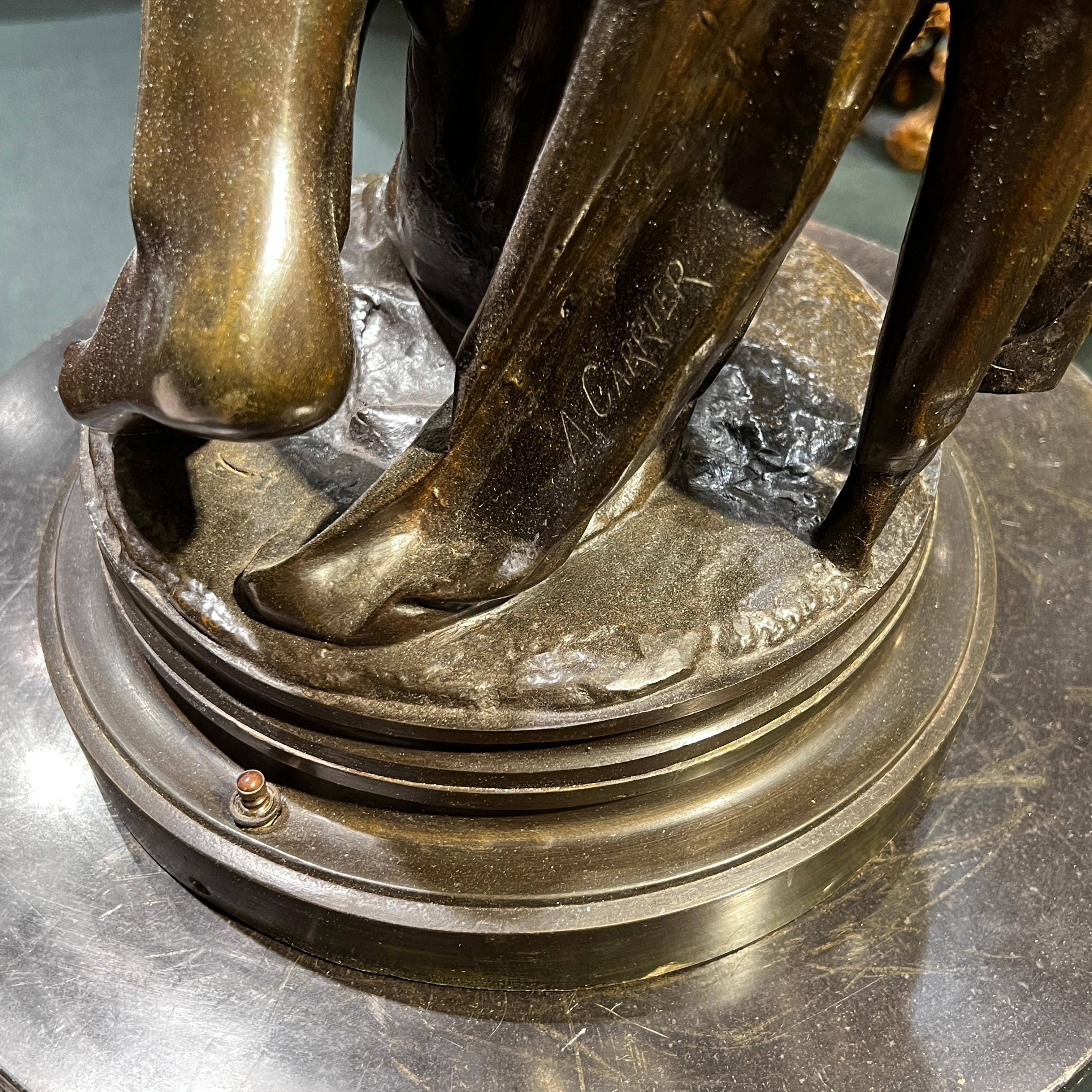 Albert-Ernest Carrier-Belleuse Figural Torchiere Candelabra 4