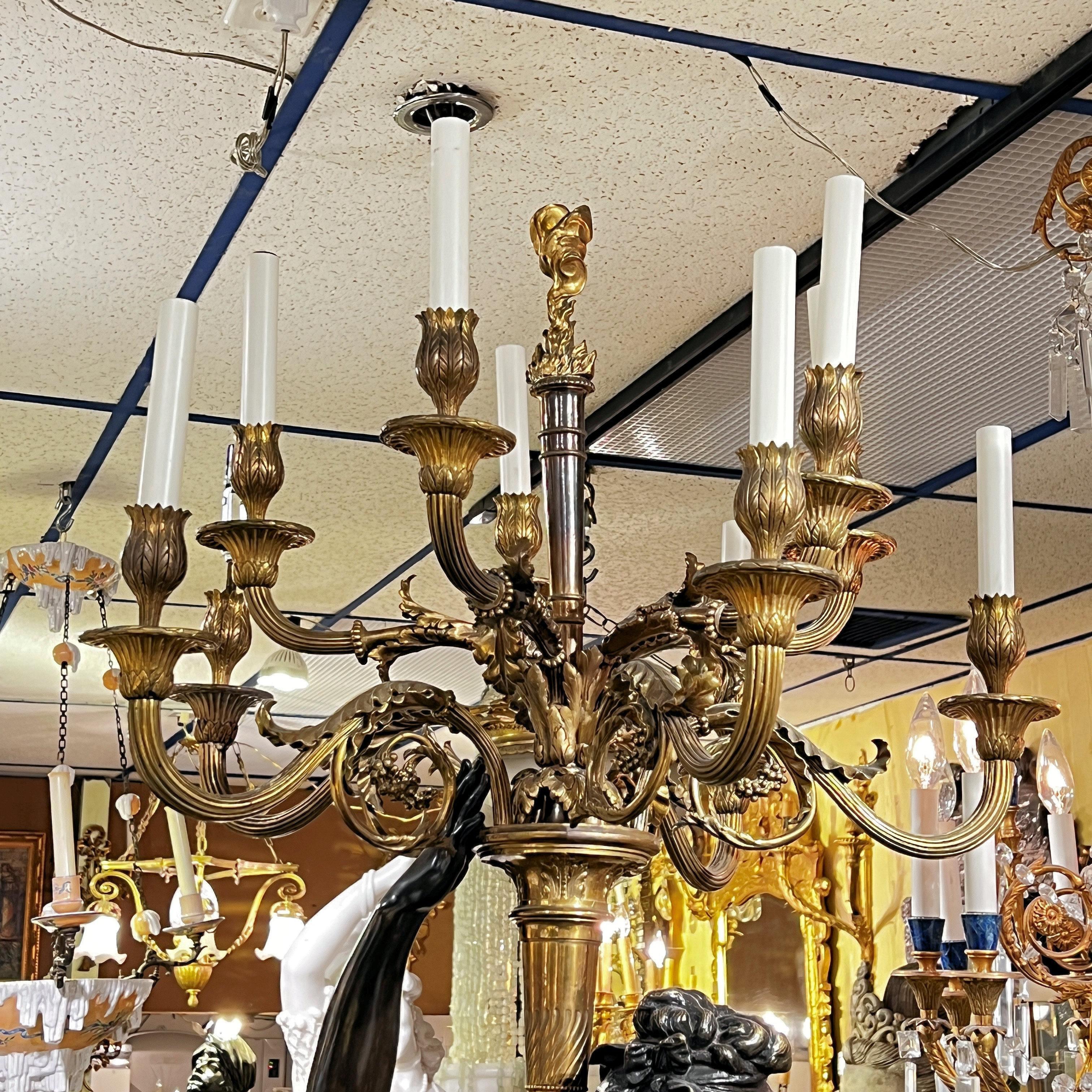 Albert-Ernest Carrier-Belleuse Figural Candelabra Torchier In Good Condition For Sale In New York, NY