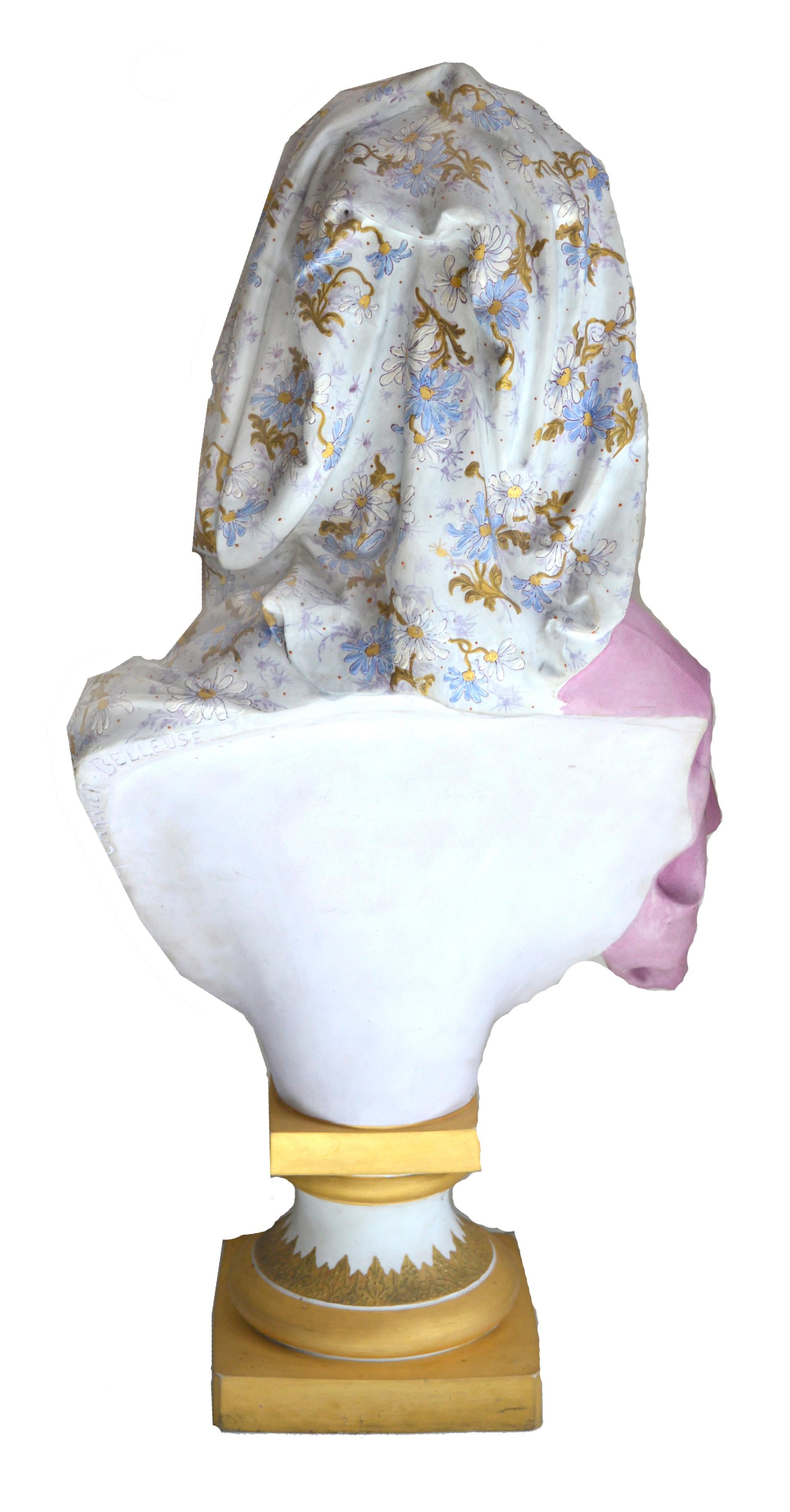 Albert-Ernest Carrier Belleuse Biskuitchrome persische Jungfrau von Albert-Ernest (Grau), Figurative Sculpture, von Albert-Ernest Carrier-Belleuse