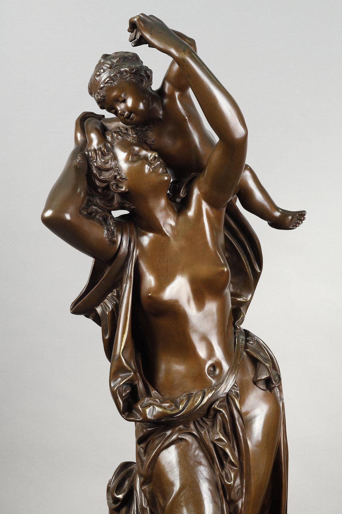 Liebkosung der Liebe – Sculpture von Albert-Ernest Carrier-Belleuse