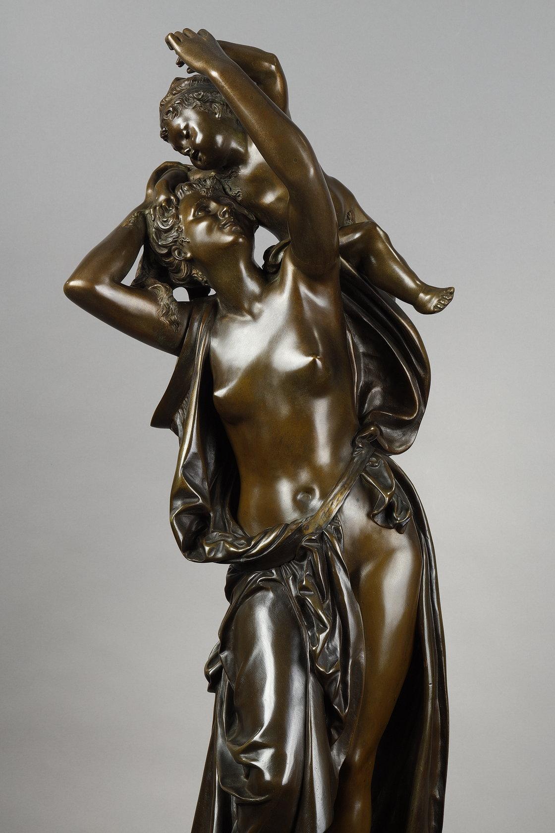 Caress of Love - Sculpture by Albert-Ernest Carrier-Belleuse