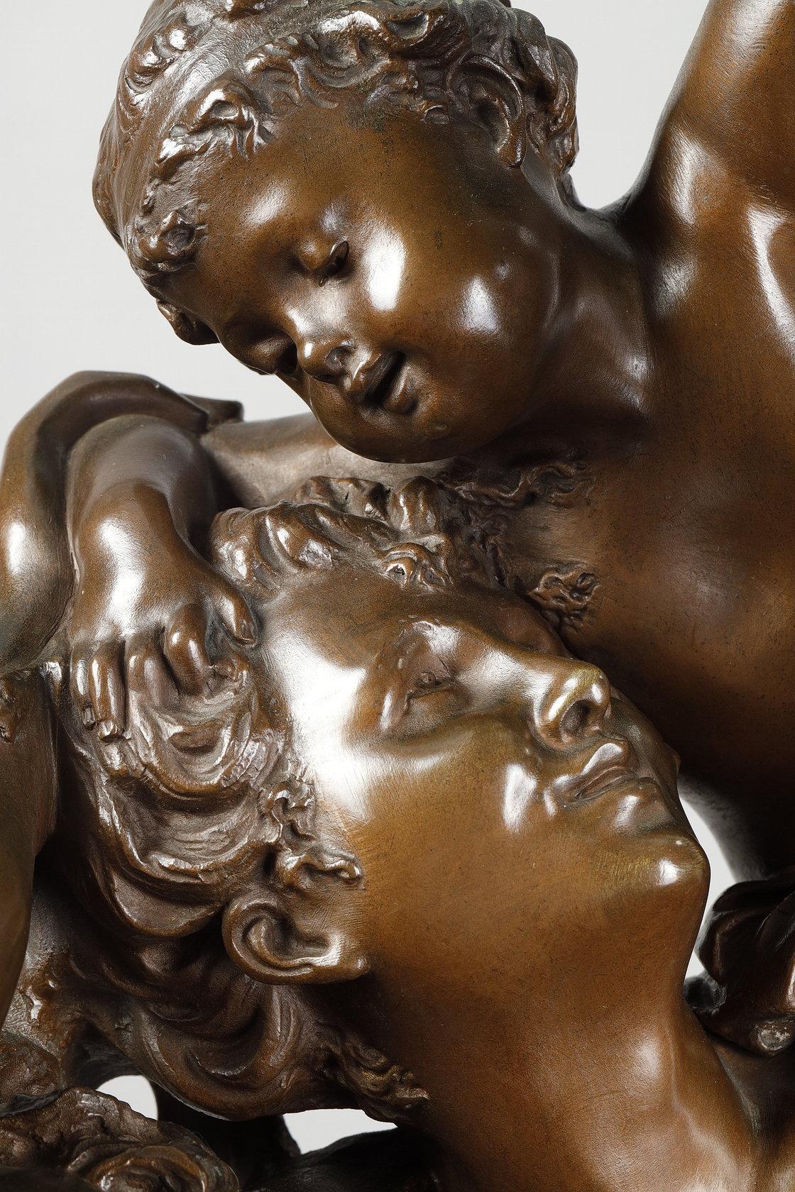 Liebkosung der Liebe (Französische Schule), Sculpture, von Albert-Ernest Carrier-Belleuse