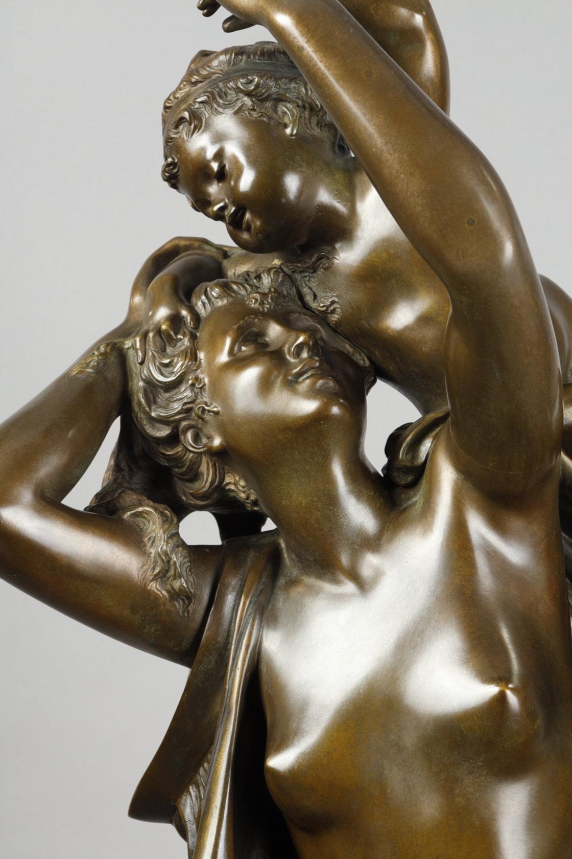 Caress of Love - French School Sculpture by Albert-Ernest Carrier-Belleuse