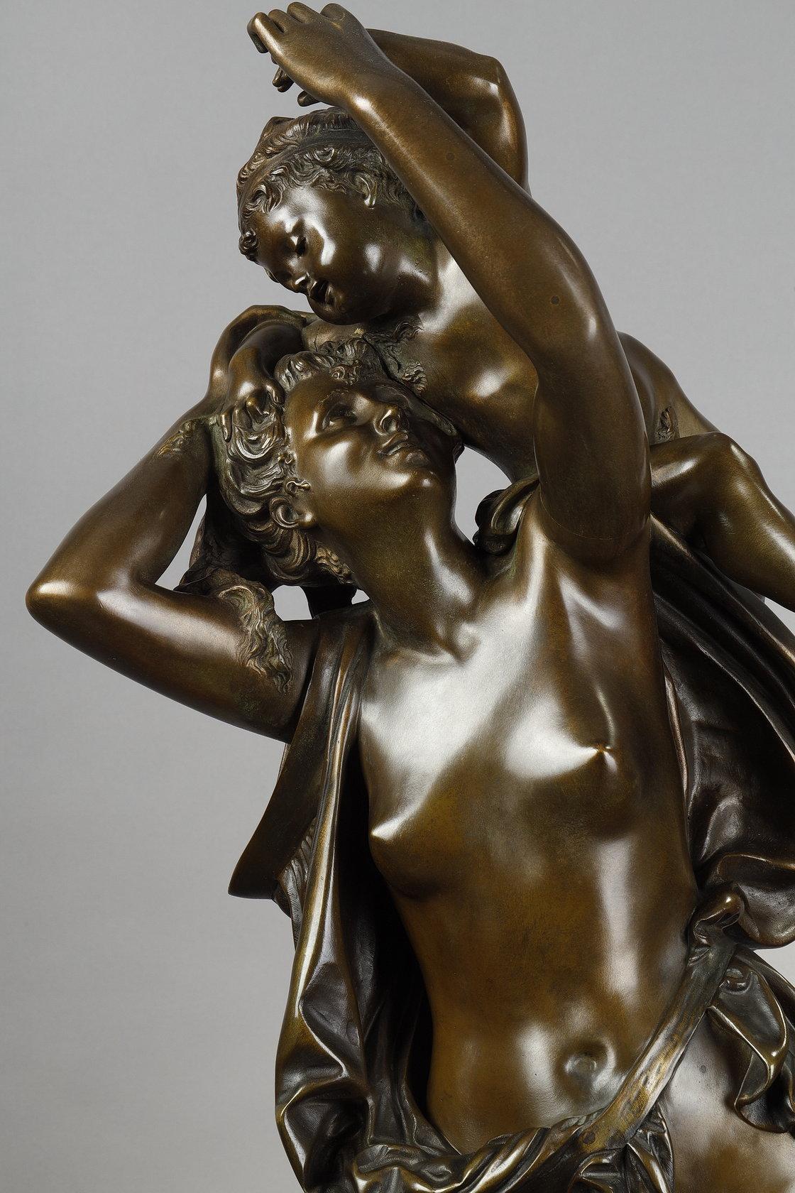 Caricia de amor - Sculpture Escuela francesa de Albert-Ernest Carrier-Belleuse