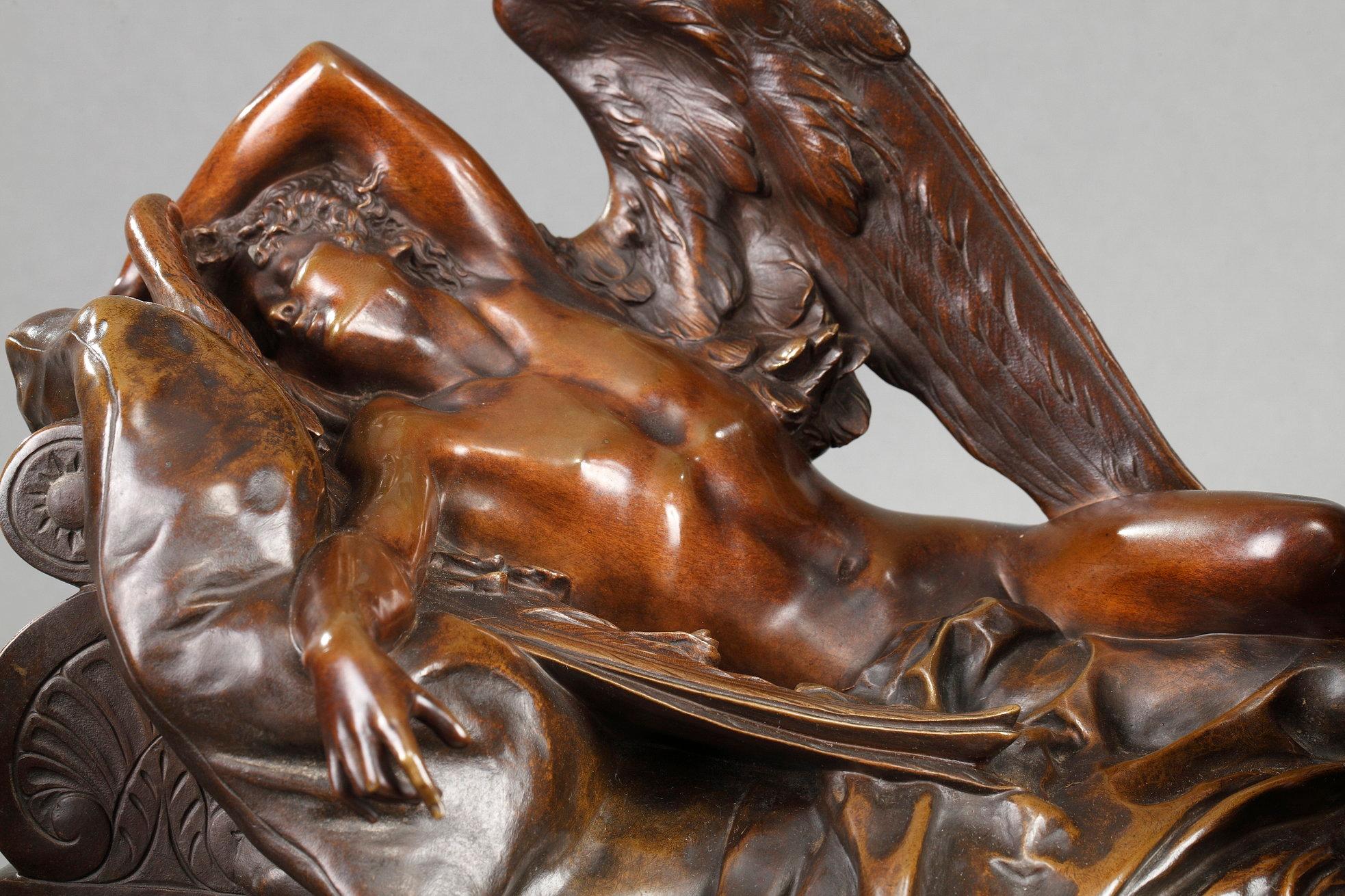 Cupid and Psyche - French School Sculpture by Albert-Ernest Carrier-Belleuse