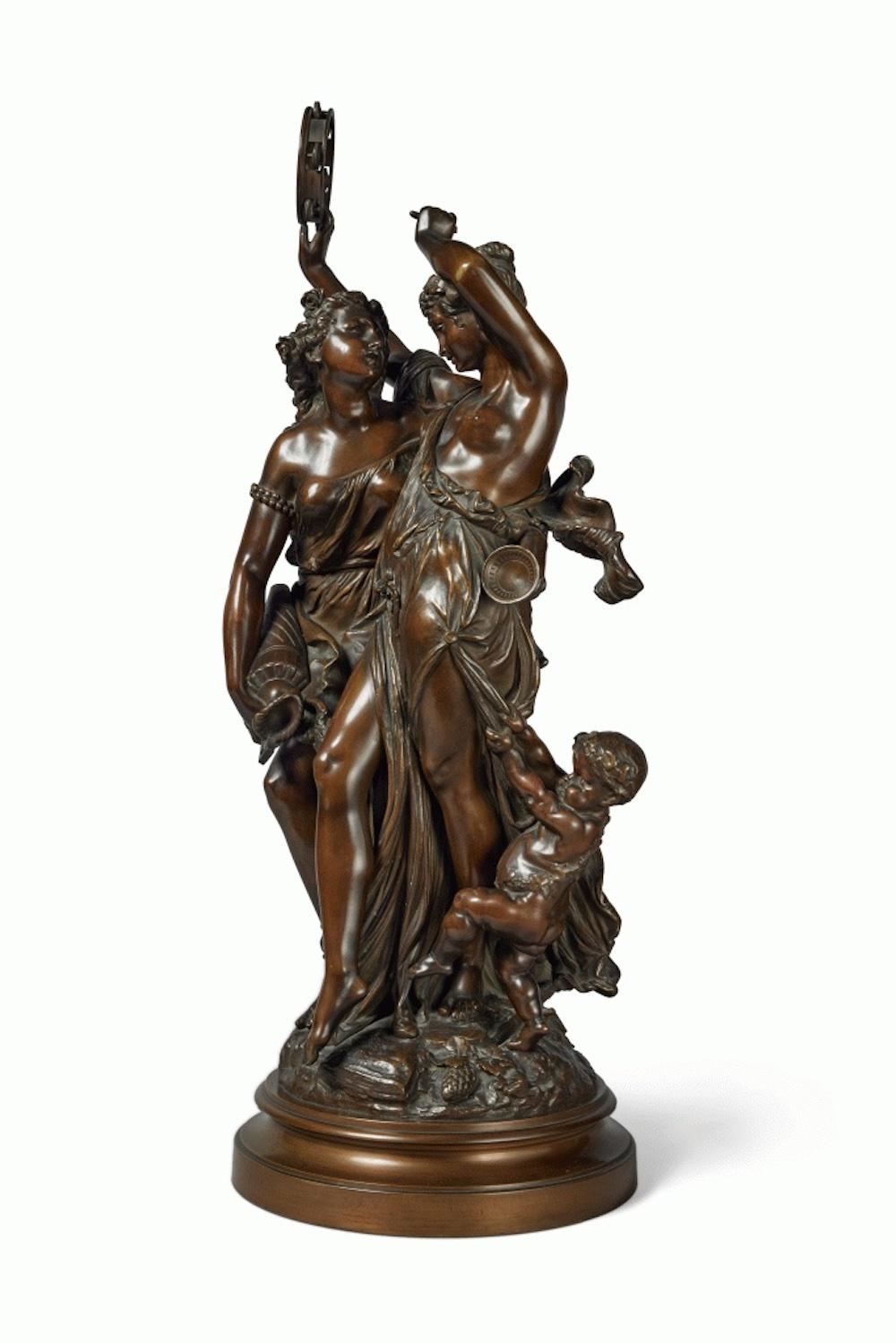 Danse au Tambourin - Sculpture by Albert-Ernest Carrier-Belleuse
