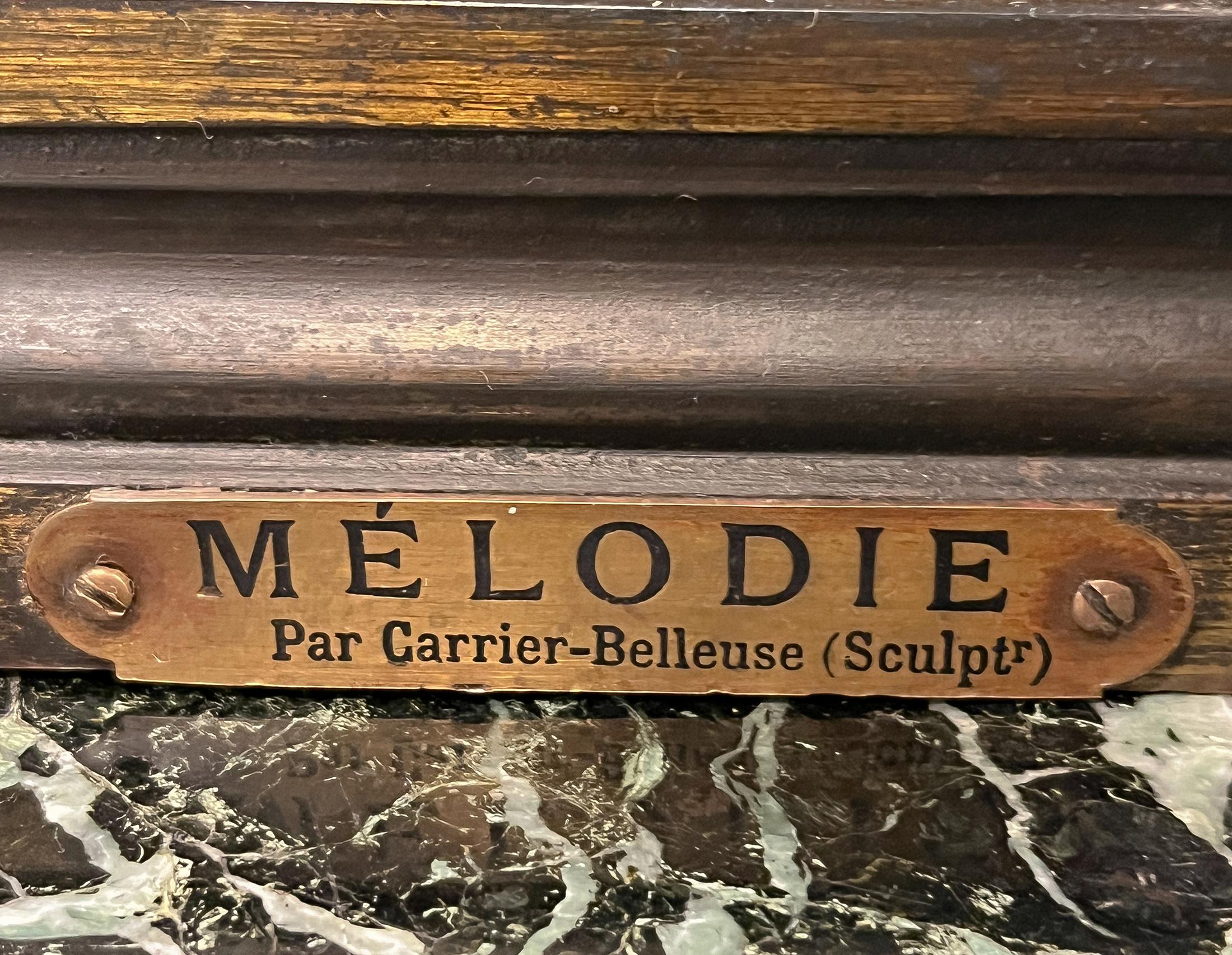 Albert Ernest Carrier-Belleuse A Figural Bronze Sculpture Melodie For Sale 7