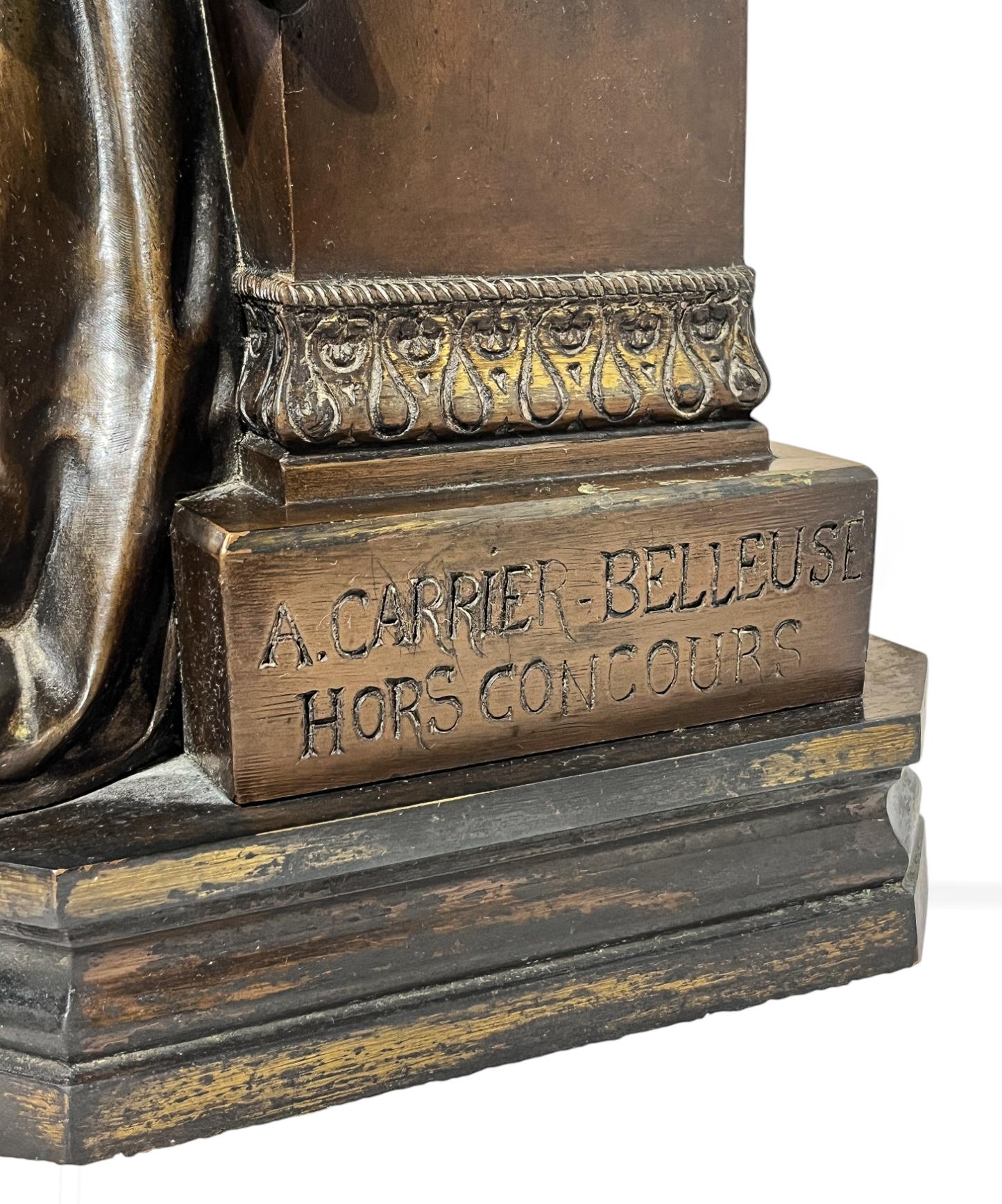 Albert Ernest Carrier-Belleuse A Figural Bronze Sculpture Melodie For Sale 8