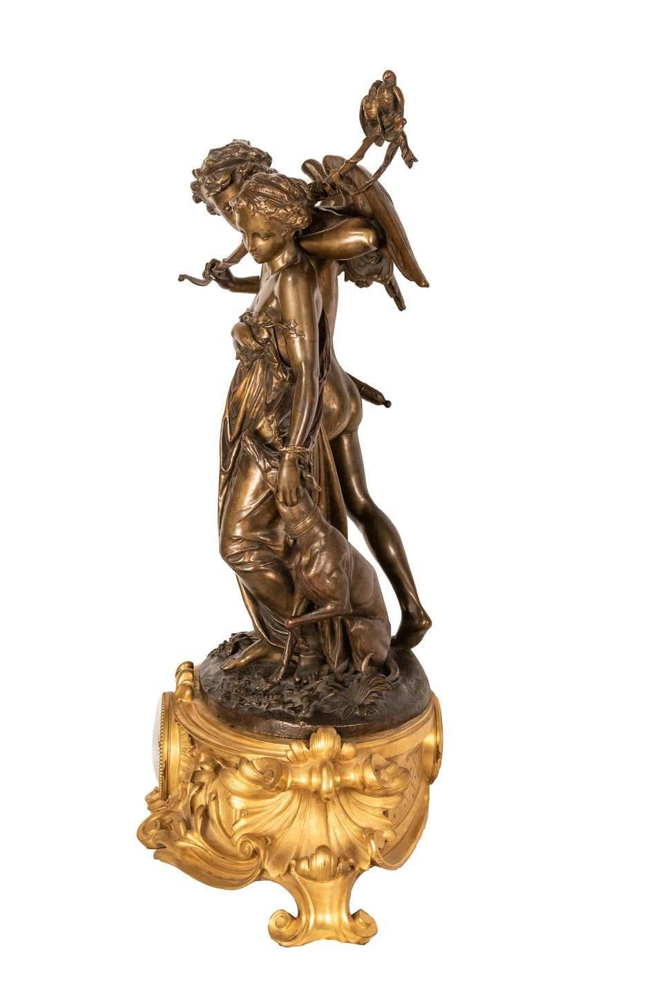 L' Amour Se Confie À L' Amitié 'L'amore che confida nell'amicizia'. - Sculpture di Albert-Ernest Carrier-Belleuse