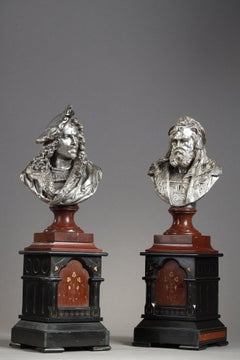 Pair of busts of Dürer and Rembrandt