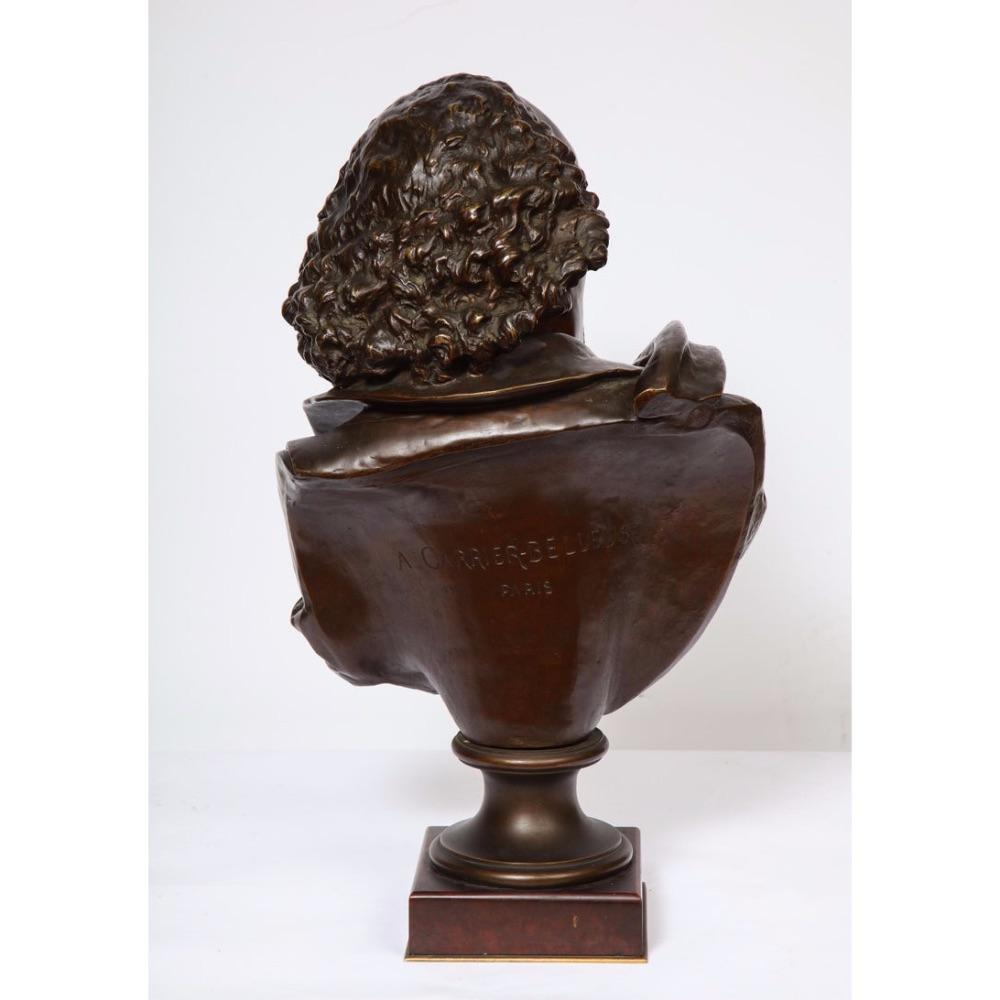 Rare French Bronze Bust of William Shakespeare by Carrier Belleuse and Pinedo 2