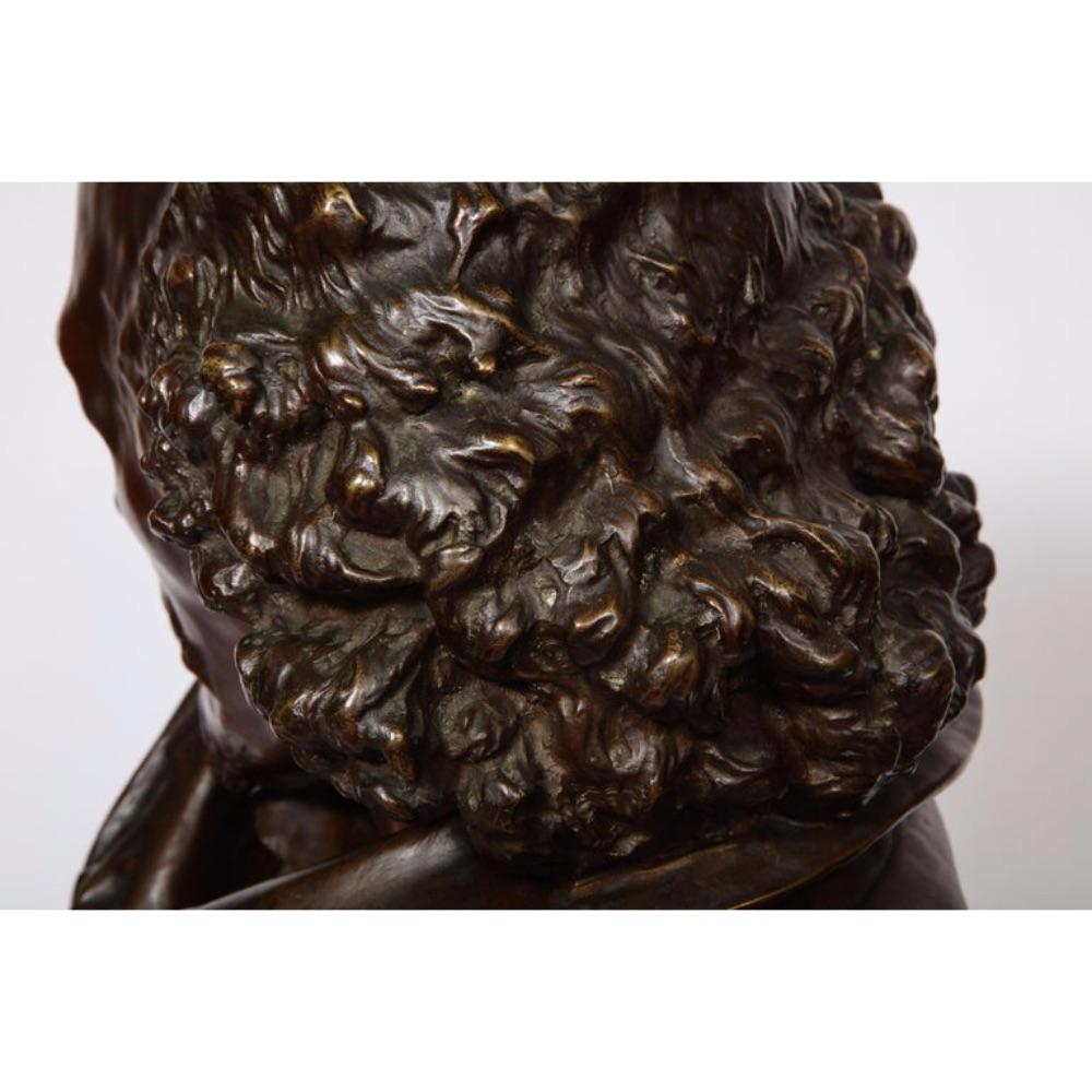 Rare French Bronze Bust of William Shakespeare by Carrier Belleuse and Pinedo 6