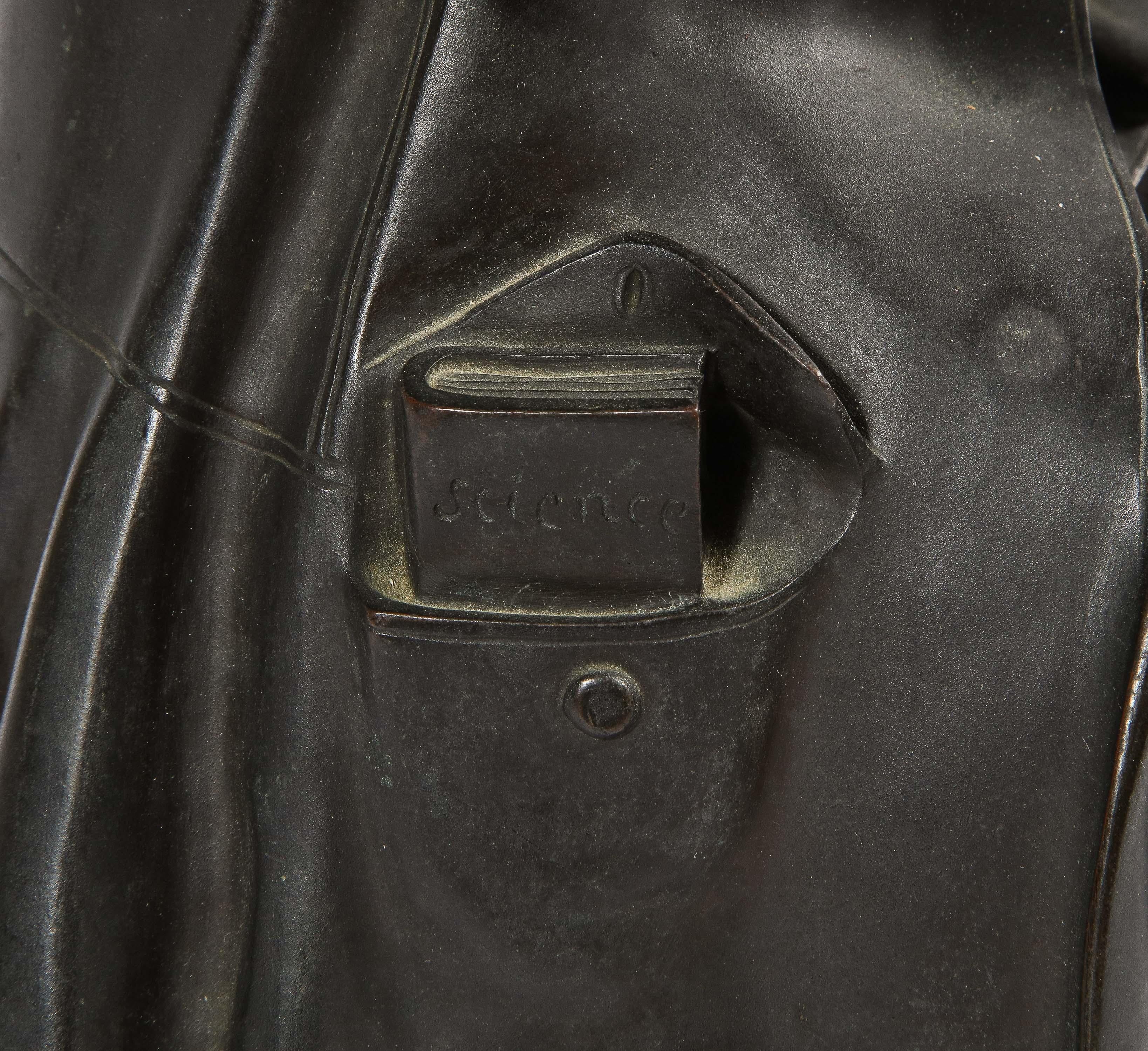 Rare sculpture en bronze patiné de Benjamin Franklin, par A. Carrier-Belleuse en vente 3