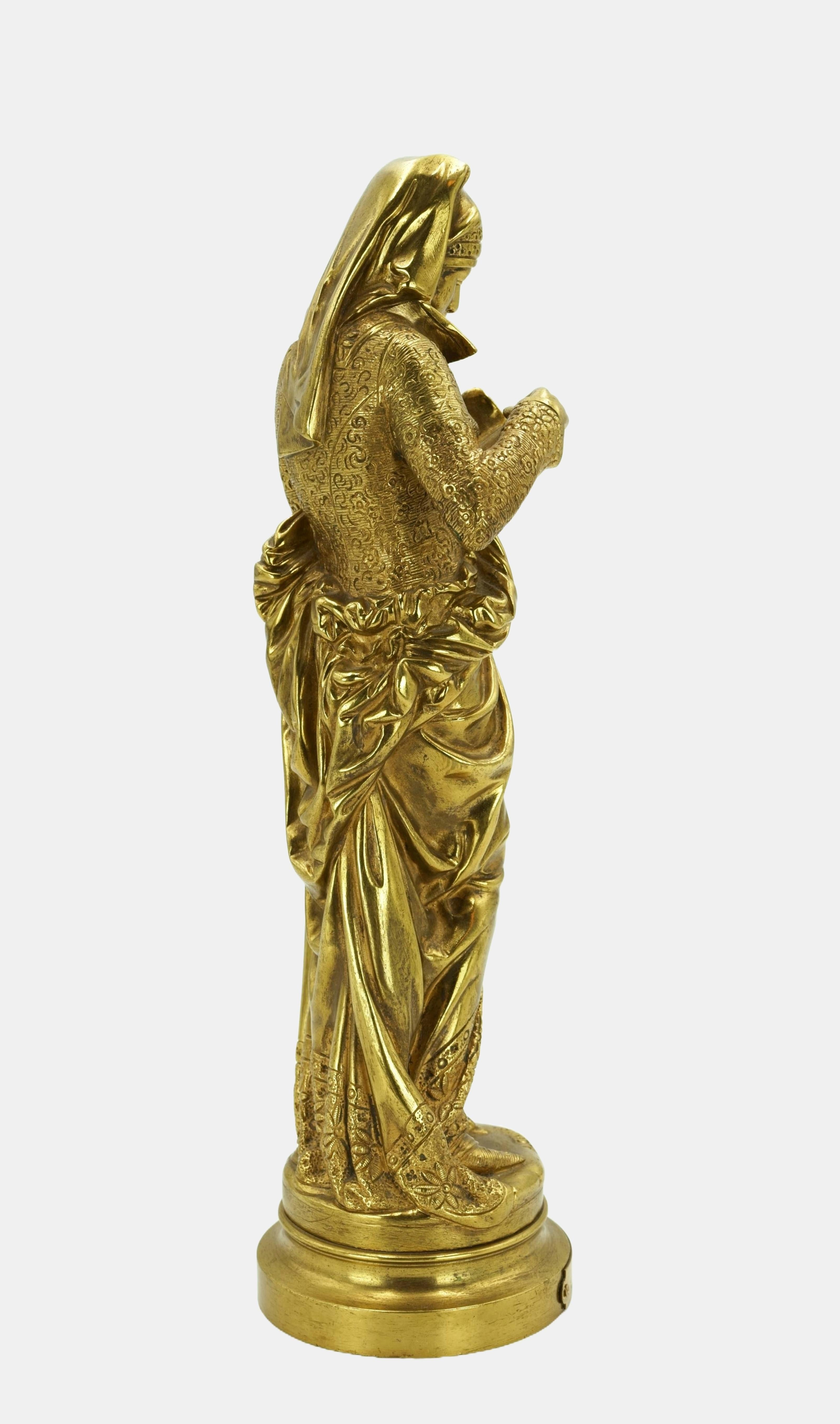 Reading Woman / - The golden glow of imagination - For Sale 1