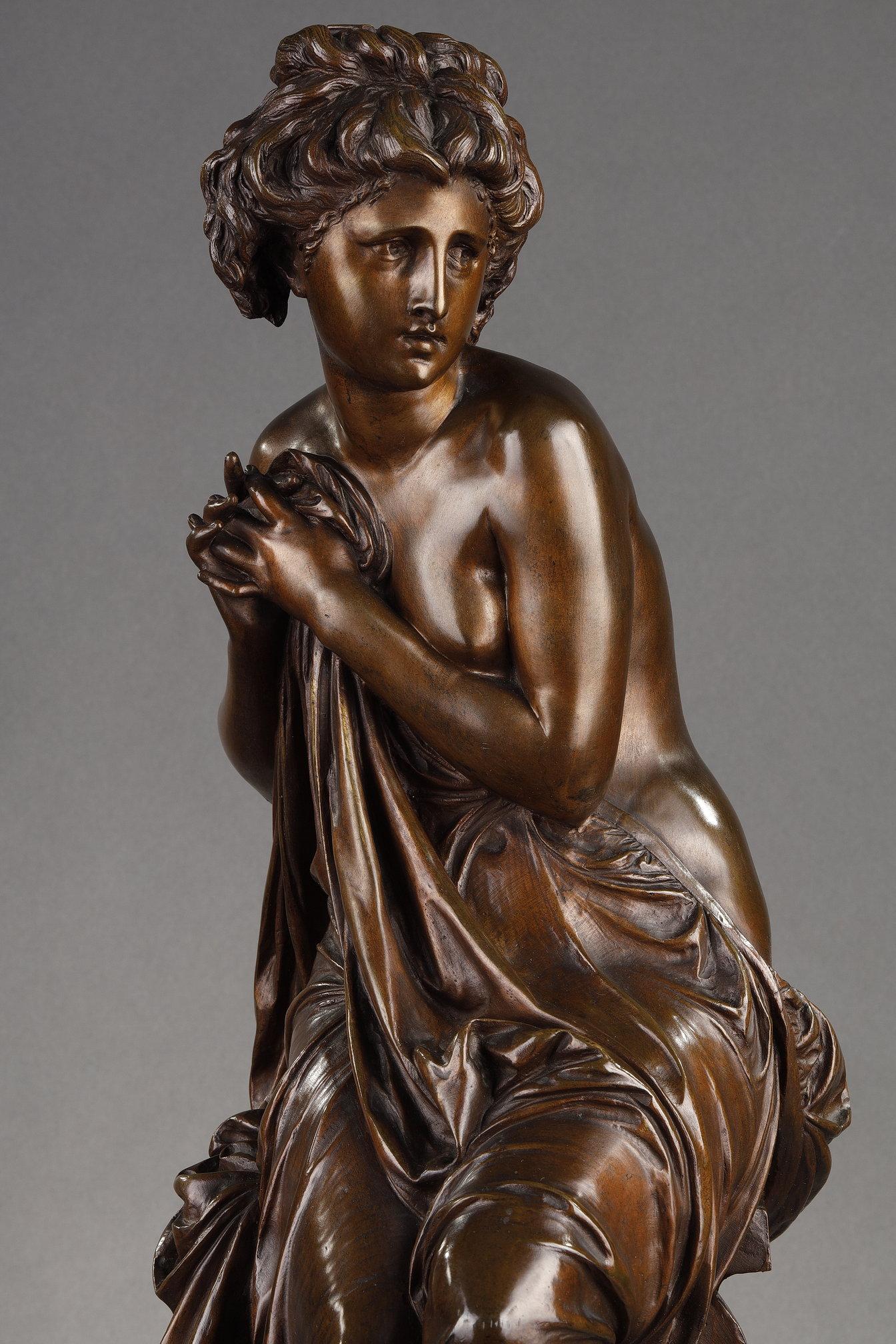 Susanna - Sculpture by Albert-Ernest Carrier-Belleuse