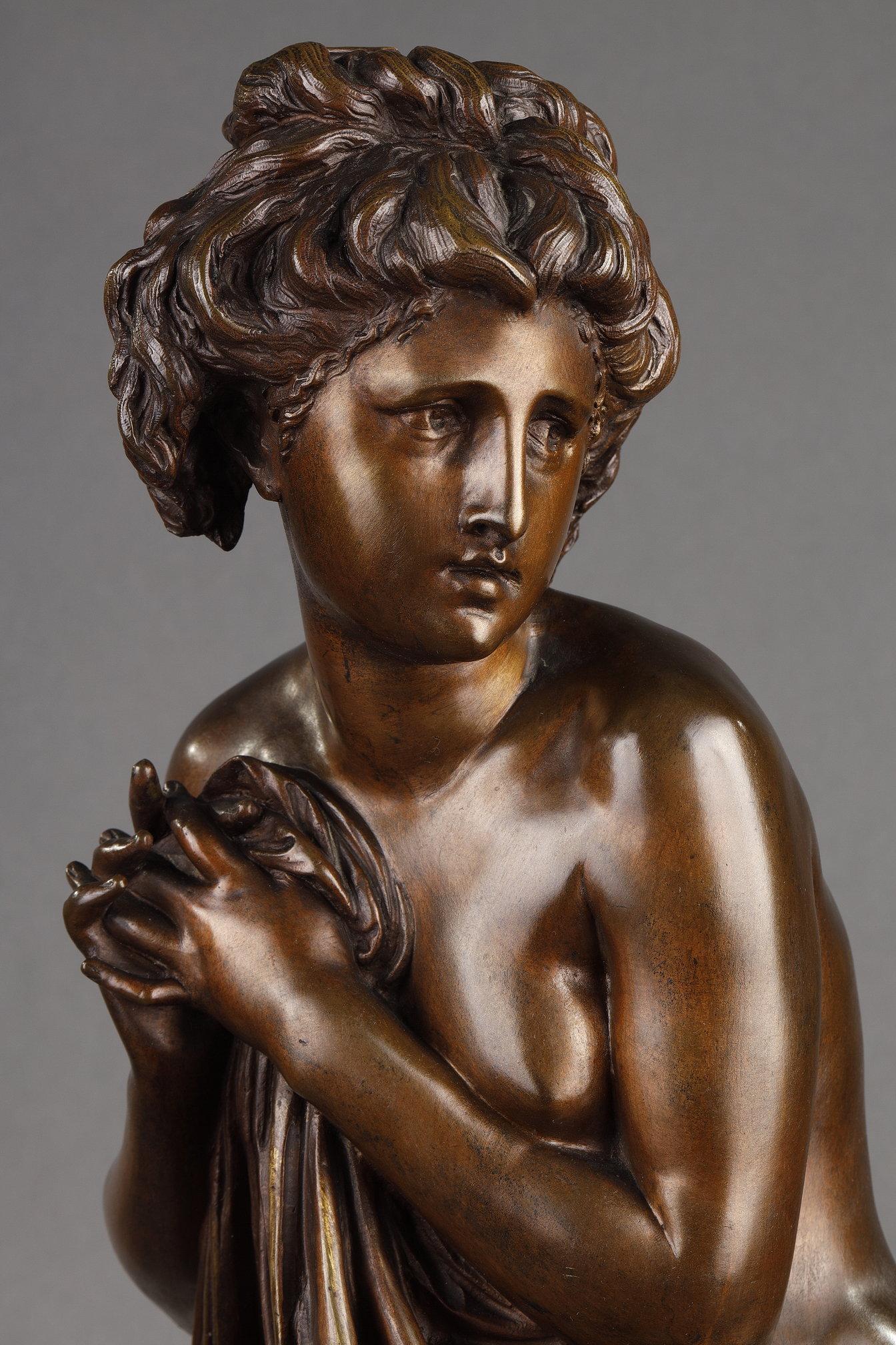 Susanna - French School Sculpture by Albert-Ernest Carrier-Belleuse