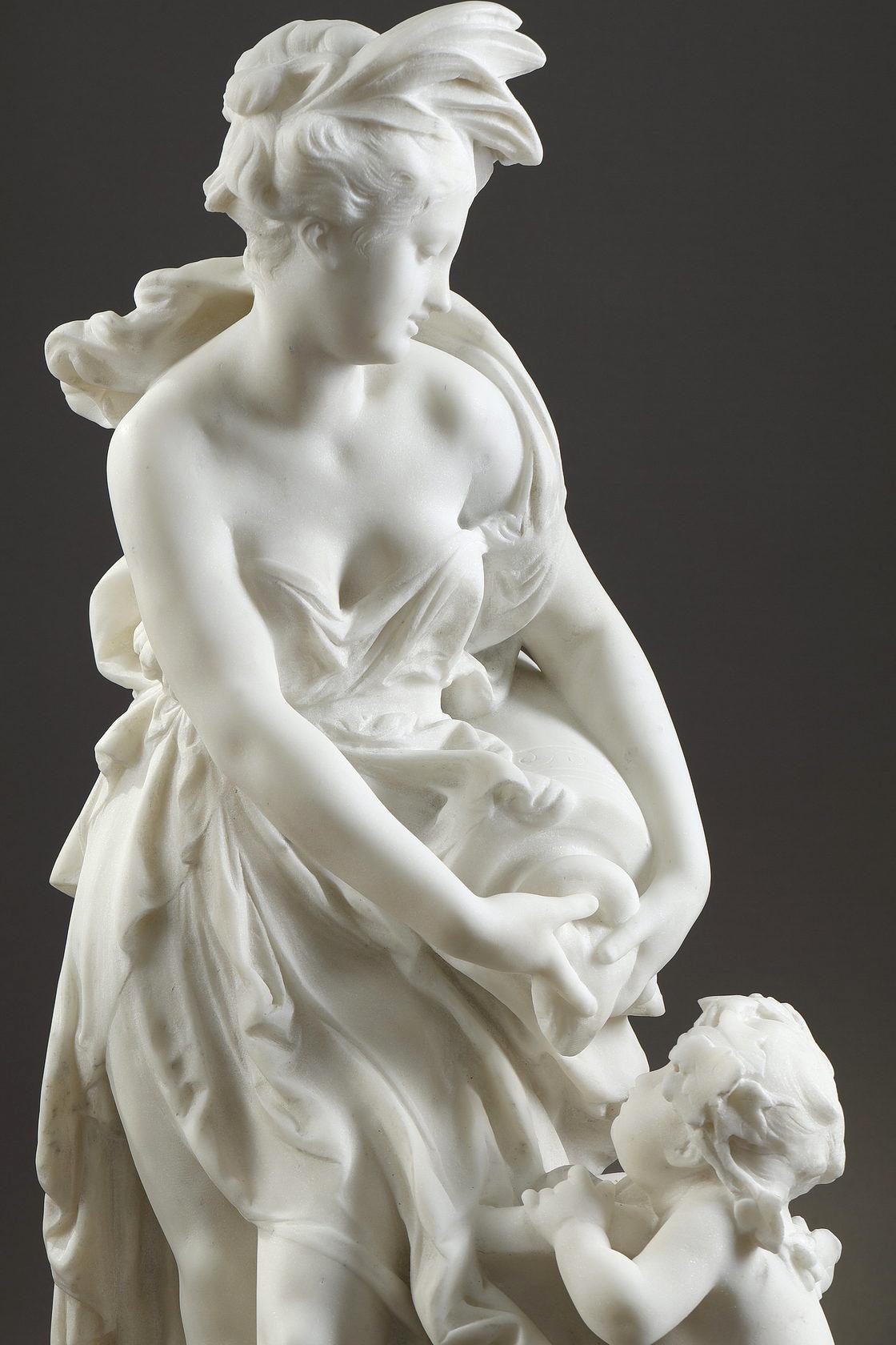 The Spring - French School Sculpture by Albert-Ernest Carrier-Belleuse